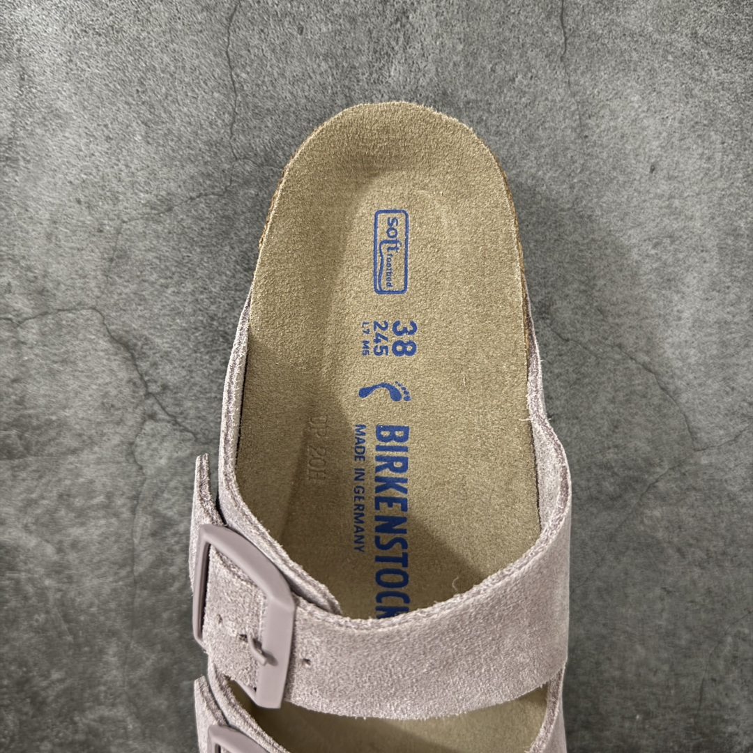 图片[8]-【H版纯原】 Birkenstock Boston 博肯/勃肯 系列上架 牛皮绒面革平底复古软木休闲鞋 二字拖鞋 配色：浅紫色 1029790 真正软木塞大底 品质细节领先市场版本 原产品质 采用质地柔软进口牛皮绒面革 无刺鼻异味 中底搭载缓震软木橡胶 进口头层牛皮 原版开模/版型/材质/细节遵循ZP工艺！ 市售顶级不吹文案 尺码：35-45-选品中心