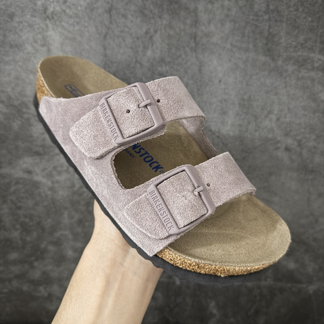 图片[3]-【H版纯原】 Birkenstock Boston 博肯/勃肯 系列上架 牛皮绒面革平底复古软木休闲鞋 二字拖鞋 配色：浅紫色 1029790 真正软木塞大底 品质细节领先市场版本 原产品质 采用质地柔软进口牛皮绒面革 无刺鼻异味 中底搭载缓震软木橡胶 进口头层牛皮 原版开模/版型/材质/细节遵循ZP工艺！ 市售顶级不吹文案 尺码：35-45-选品中心