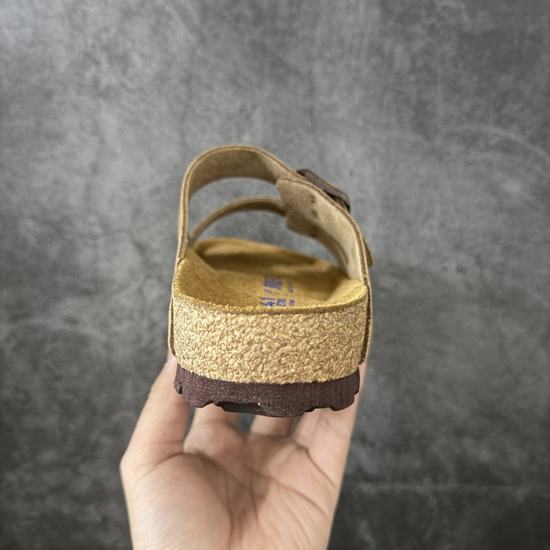 图片[4]-【H版纯原】 Birkenstock Boston 博肯/勃肯 系列上架 牛皮绒面革平底复古软木休闲鞋 二字拖鞋 配色：栗色 1029790 真正软木塞大底 品质细节领先市场版本 原产品质 采用质地柔软进口牛皮绒面革 无刺鼻异味 中底搭载缓震软木橡胶 进口头层牛皮 原版开模/版型/材质/细节遵循ZP工艺！ 市售顶级不吹文案 尺码：35-45-选品中心