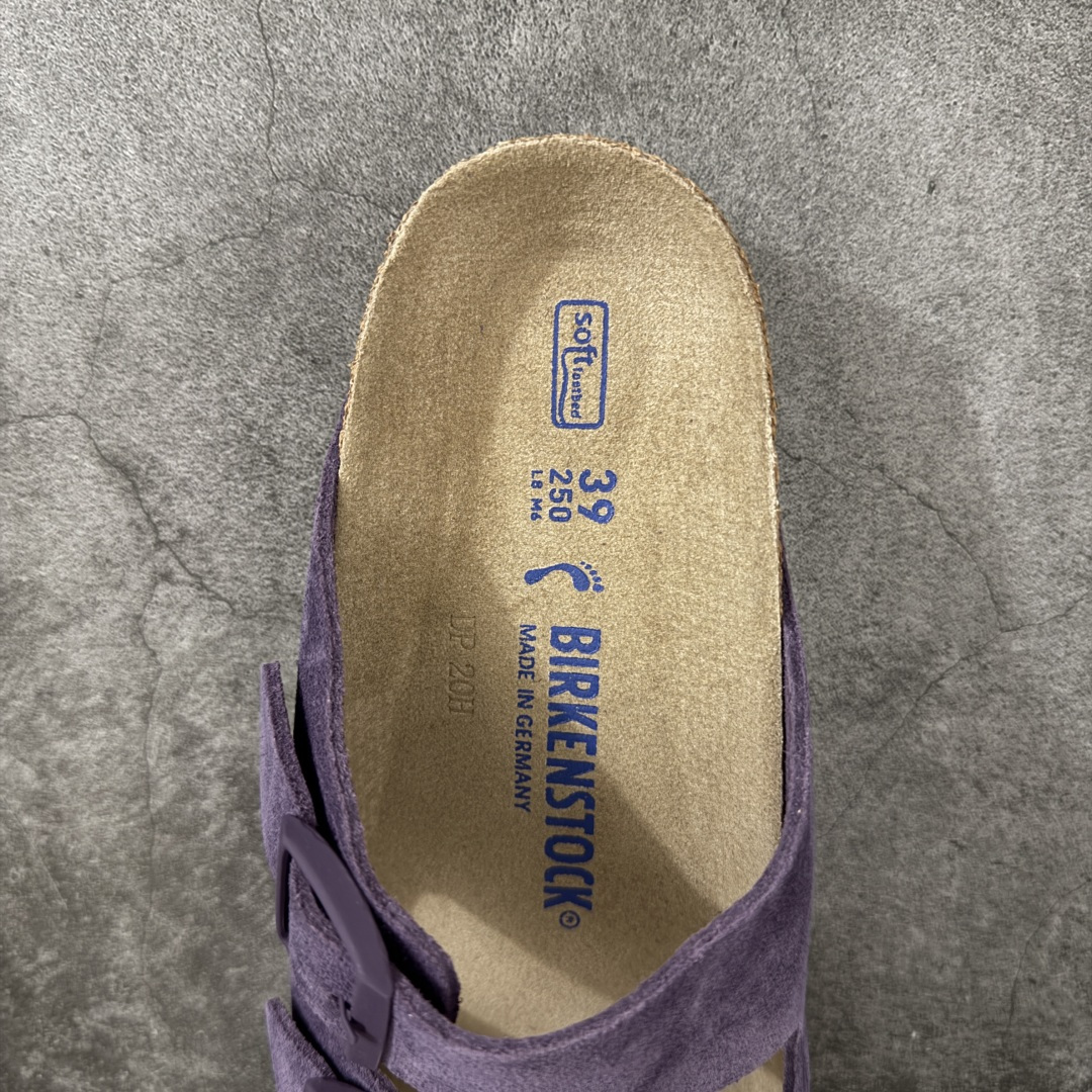 图片[8]-【H版纯原】 Birkenstock Boston 博肯/勃肯 系列上架 牛皮绒面革平底复古软木休闲鞋 二字拖鞋 配色：葡萄紫 1029790 真正软木塞大底 品质细节领先市场版本 原产品质 采用质地柔软进口牛皮绒面革 无刺鼻异味 中底搭载缓震软木橡胶 进口头层牛皮 原版开模/版型/材质/细节遵循ZP工艺！ 市售顶级不吹文案 尺码：35-45-选品中心