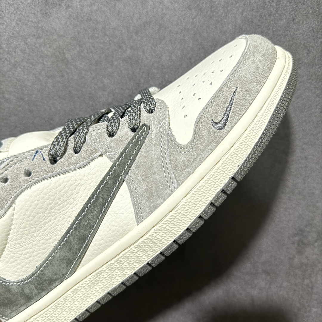 图片[7]-【定制版】Nike Air Jordan 1 x Travis Scott AJ1倒勾 乔一倒钩 ‘DIY’定制 耐克 低帮文化篮球鞋 完美品质出货 细节如图所示 鞋面切割工整 冲孔整齐干净 中底拉帮线 整体清洁度非常好 货号：XS2025-093 尺码：36 36.5 37.5 38 38.5 39 40 40.5 41 42 42.5 43 44 45-选品中心