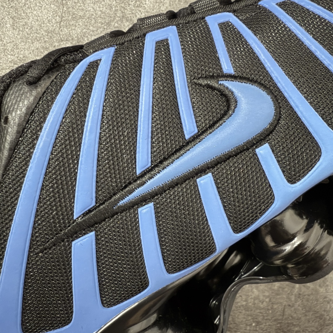 图片[3]-【Max纯原版】原版开发 Nike Shox TL系列 黑蓝盒子色 IH1338-002 NK Shox TL系列 复古舒适百搭防滑耐磨低邦柱形气垫休闲跑步鞋 鞋面采用了轻质化的材料打造，搭载鞋带系带系统以及鞋舌部分的特殊控制模块，科技感十足；采用透气纺织品和网眼鞋面与标志性的Nike Shox技术，同时提供更轻盈的感觉和大胆的外观；鞋身大面积采用织物与皮革材质拼接设计，搭配Dri-FITz透气网面，透气性拉满不闷脚。中底前掌搭载Air Max科技，后掌配置Shoxy缓震气柱，前掌气垫提供灵敏回弹，中底的气柱设计也很加分，外观上科技感十足；设计彰显个性，复古造型适配多种穿搭风格。 尺码：39 40 40.5 41 42 42.5 43 44 44.5 45 45.5 46 46.5 47.5-选品中心