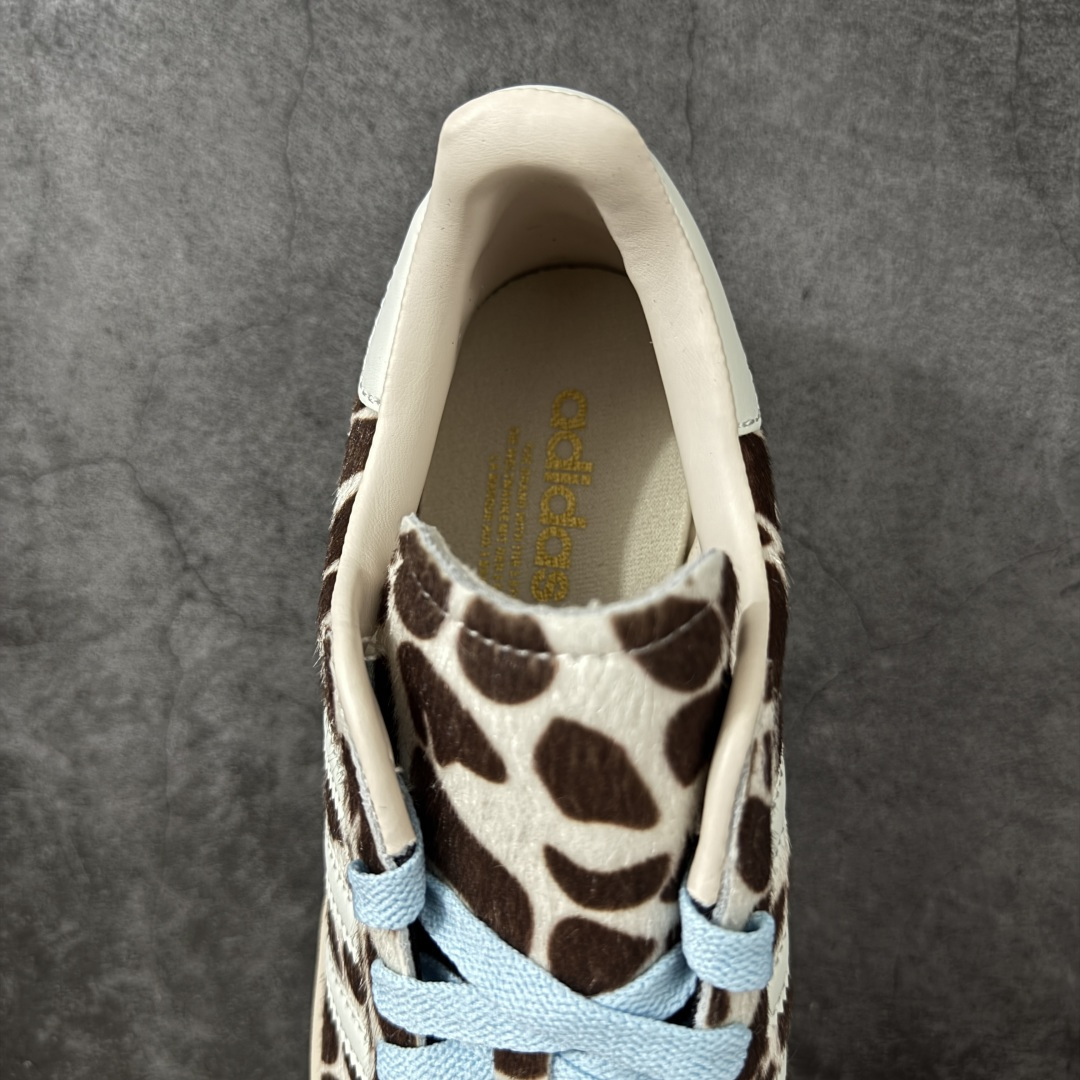 图片[8]-【GX版本】Adidas Original Superstar 2 \”Paris\” 阿迪达斯 低帮 男女同款 贝壳头2代防滑耐磨轻便低邦板鞋 鞋身整体以豹纹状皮革打造，搭配经典米色贝壳头，鞋身两侧经典锯齿三条杠Logo采用白色点缀，蓝色鞋带，后跟装饰片辅以金色烫印logo，最后以米色大底完善整体设计收尾。整体时尚耀眼。 货号：KH9031 尺码：35¹/₃ 36 36²/₃ 37¹/₃ 38 38²/₃ 39¹/₃ 40 40²/₃ 41¹/₃ 42 42²/₃ 43¹/₃ 44 44²/₃ 45¹/₃-莆田鞋