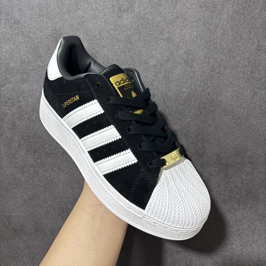 图片[3]-【公司级】阿迪达斯Adidas Superstar XLG 贝壳头厚底增高百搭休闲运动板鞋 原楦原纸版数据开发 采用头层皮革材质打造 翻毛黑白金标厚底 正确鞋垫 正确底模及扇贝头盖片 货号：ID4657 尺码：35-45（半）-选品中心