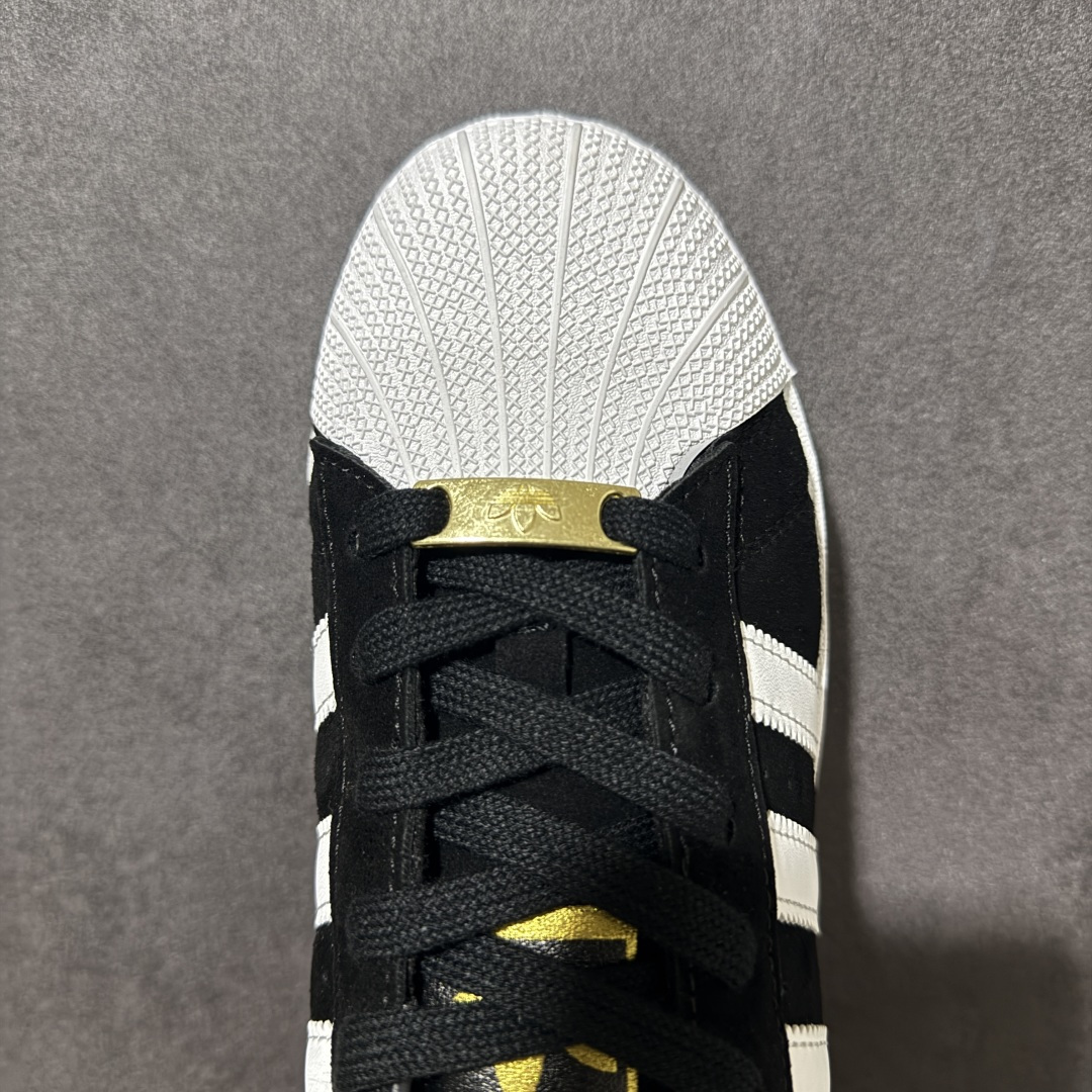 图片[5]-【公司级】阿迪达斯Adidas Superstar XLG 贝壳头厚底增高百搭休闲运动板鞋 原楦原纸版数据开发 采用头层皮革材质打造 翻毛黑白金标厚底 正确鞋垫 正确底模及扇贝头盖片 货号：ID4657 尺码：35-45（半）-选品中心