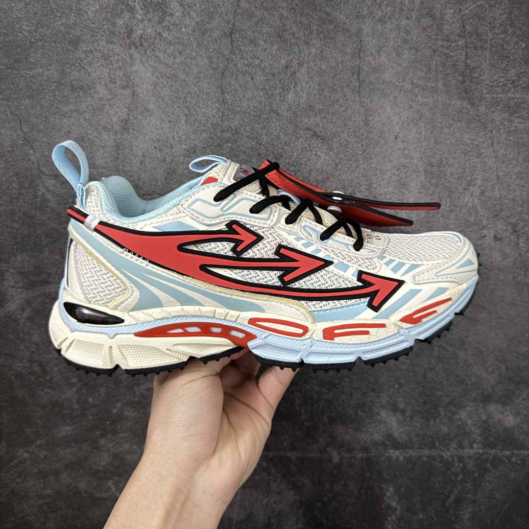 【纯原OK版本】Off-White OW最新款跑鞋 复古休闲鞋 百分百原盒正确版 原楦原纸板数据开发 4层分离大底#鞋面采用3d立体打印和多种材料拼接而成#防滑耐磨透气性轻便跑鞋 作为曾经爆火 并且定位奢潮领域的标志性品牌 Off-White 仍需要不断更新符合当下潮流时尚的复古运动鞋款，以期收获基本盘消费者的关注 此次更新的 Off-White 新款运动鞋将经典复古老爹鞋细节设计更加夸张化 并将标志性箭头设计置于显著位置 除此之外 整个系列的色彩搭配也可谓纷繁多样 总有一款适合你 尺码：36 37 38 39 40 41 42 43 44 45 46 47-选品中心