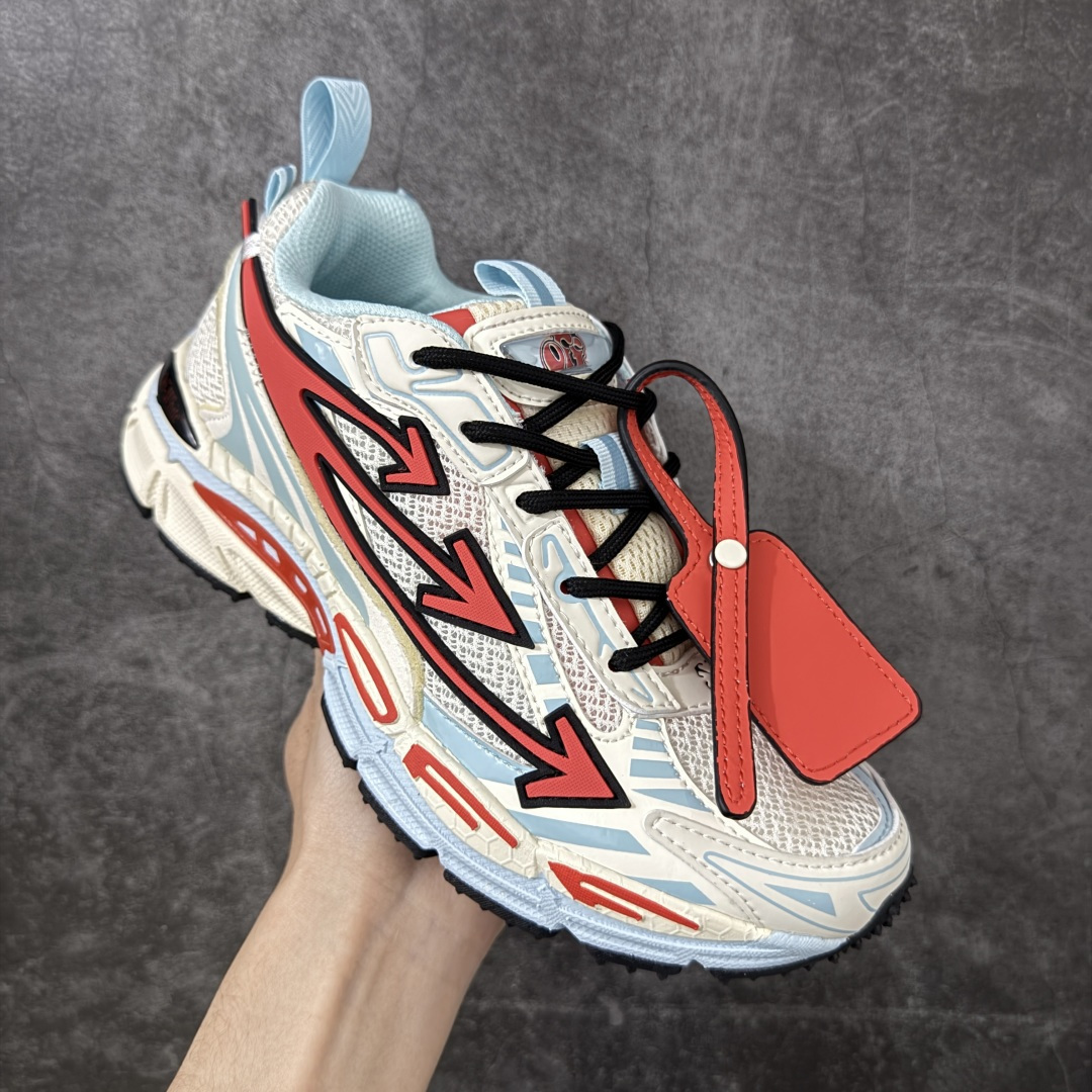 图片[3]-【纯原OK版本】Off-White OW最新款跑鞋 复古休闲鞋 百分百原盒正确版 原楦原纸板数据开发 4层分离大底#鞋面采用3d立体打印和多种材料拼接而成#防滑耐磨透气性轻便跑鞋 作为曾经爆火 并且定位奢潮领域的标志性品牌 Off-White 仍需要不断更新符合当下潮流时尚的复古运动鞋款，以期收获基本盘消费者的关注 此次更新的 Off-White 新款运动鞋将经典复古老爹鞋细节设计更加夸张化 并将标志性箭头设计置于显著位置 除此之外 整个系列的色彩搭配也可谓纷繁多样 总有一款适合你 尺码：36 37 38 39 40 41 42 43 44 45 46 47-选品中心