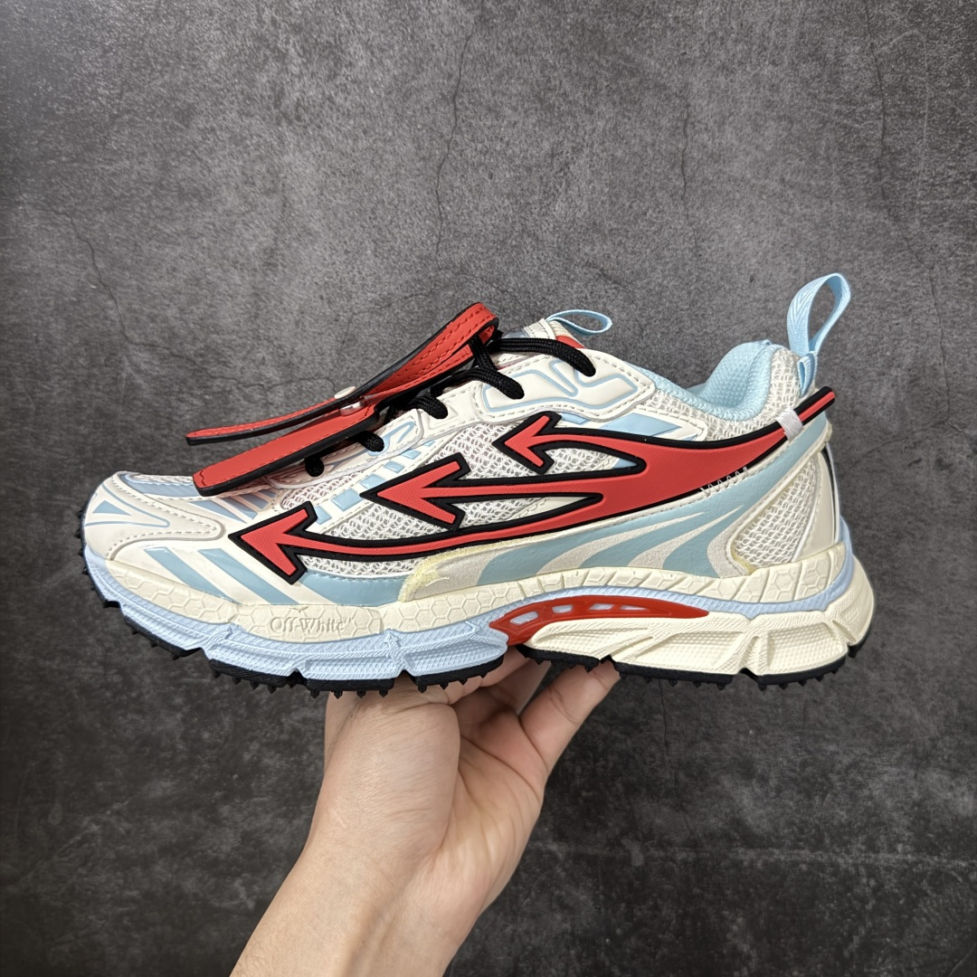 图片[2]-【纯原OK版本】Off-White OW最新款跑鞋 复古休闲鞋 百分百原盒正确版 原楦原纸板数据开发 4层分离大底#鞋面采用3d立体打印和多种材料拼接而成#防滑耐磨透气性轻便跑鞋 作为曾经爆火 并且定位奢潮领域的标志性品牌 Off-White 仍需要不断更新符合当下潮流时尚的复古运动鞋款，以期收获基本盘消费者的关注 此次更新的 Off-White 新款运动鞋将经典复古老爹鞋细节设计更加夸张化 并将标志性箭头设计置于显著位置 除此之外 整个系列的色彩搭配也可谓纷繁多样 总有一款适合你 尺码：36 37 38 39 40 41 42 43 44 45 46 47-选品中心