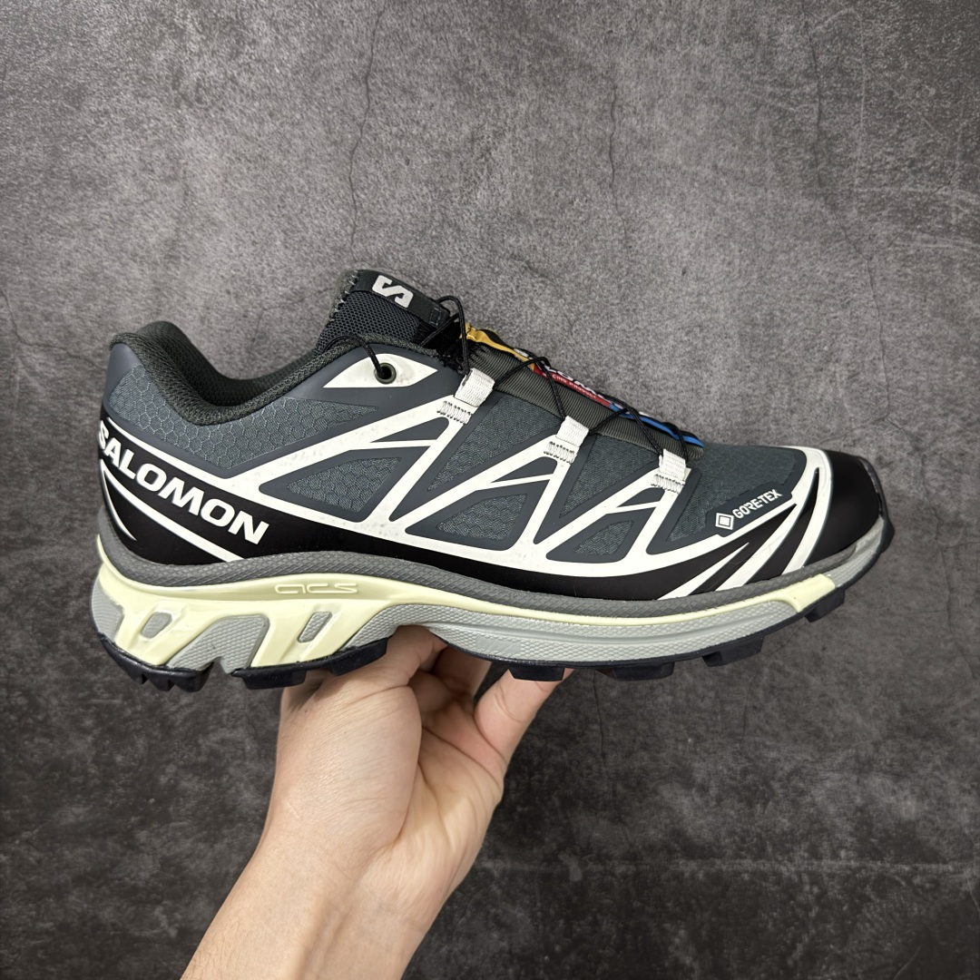 【外贸S版】 Salomon XT-6 GTX 防水款新配色 萨洛蒙复古潮流户外机能登山跑鞋 475813 此版实测试不防水 纯原外贸平台特供订单 最大做到46码 真尺码带半码 全套原纸板楦头开发 原汁原味完美版型 原档数据独家私模五层组合大底 原装Ortholite轻量化鞋垫 原厂TPU锁扣 进口港宝加持 后跟自然饱满 还原公司包裹性 尺码：36 36.5 37.5 38 38.5 39 40 40.5 41 42 42.5 43 44 44.5 45 46-选品中心