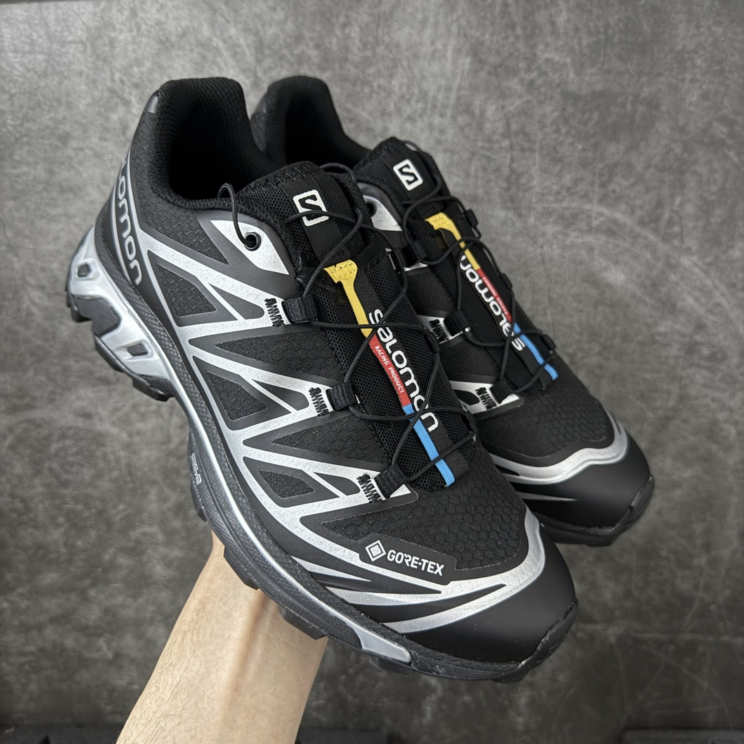 【外贸S版】 Salomon XT-6 GTX 防水款新配色 萨洛蒙复古潮流户外机能登山跑鞋 474506 此版实测试不防水 纯原外贸平台特供订单 最大做到46码 真尺码带半码 全套原纸板楦头开发 原汁原味完美版型 原档数据独家私模五层组合大底 原装Ortholite轻量化鞋垫 原厂TPU锁扣 进口港宝加持 后跟自然饱满 还原公司包裹性 尺码：36 36.5 37.5 38 38.5 39 40 40.5 41 42 42.5 43 44 44.5 45 46-选品中心