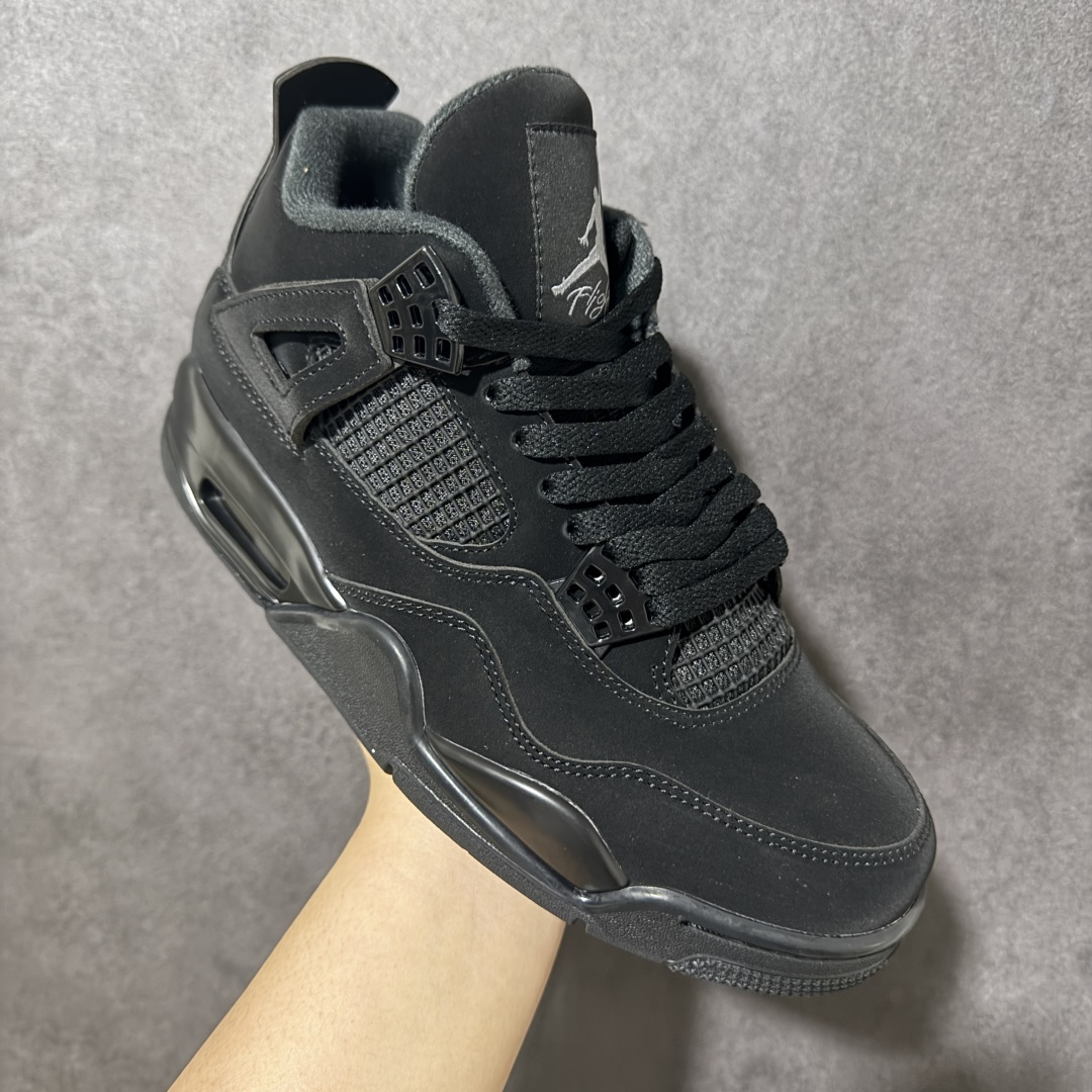 图片[3]-【公司级】Air Jordan AJ4 Retro 黑猫 CU1110-010 原厂头层皮料 全新升级改良 原鞋原楦原纸板同源开发 完美呈现乔4的版型 内侧正确双色网格 还原细节 正确气垫颜色 正确网格工艺 正确拉帮工艺 全鞋原装材料制作 原档案原模具打造 尺码：40 40.5 41 42 42.5 43 44 44.5 45 46 47.5-选品中心