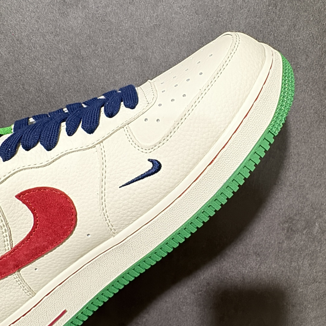 图片[8]-【定制版】Nike Air Force 1\’07 Low 米红绿意 空军一号低帮休闲板鞋  #原楦原纸板 纯正空军版型 内置全掌气垫 货号：FV3694-108  尺码：36 36.5 37.5 38 38.5 39 40 40.5 41 42 42.5 43 44 44.5 45-选品中心