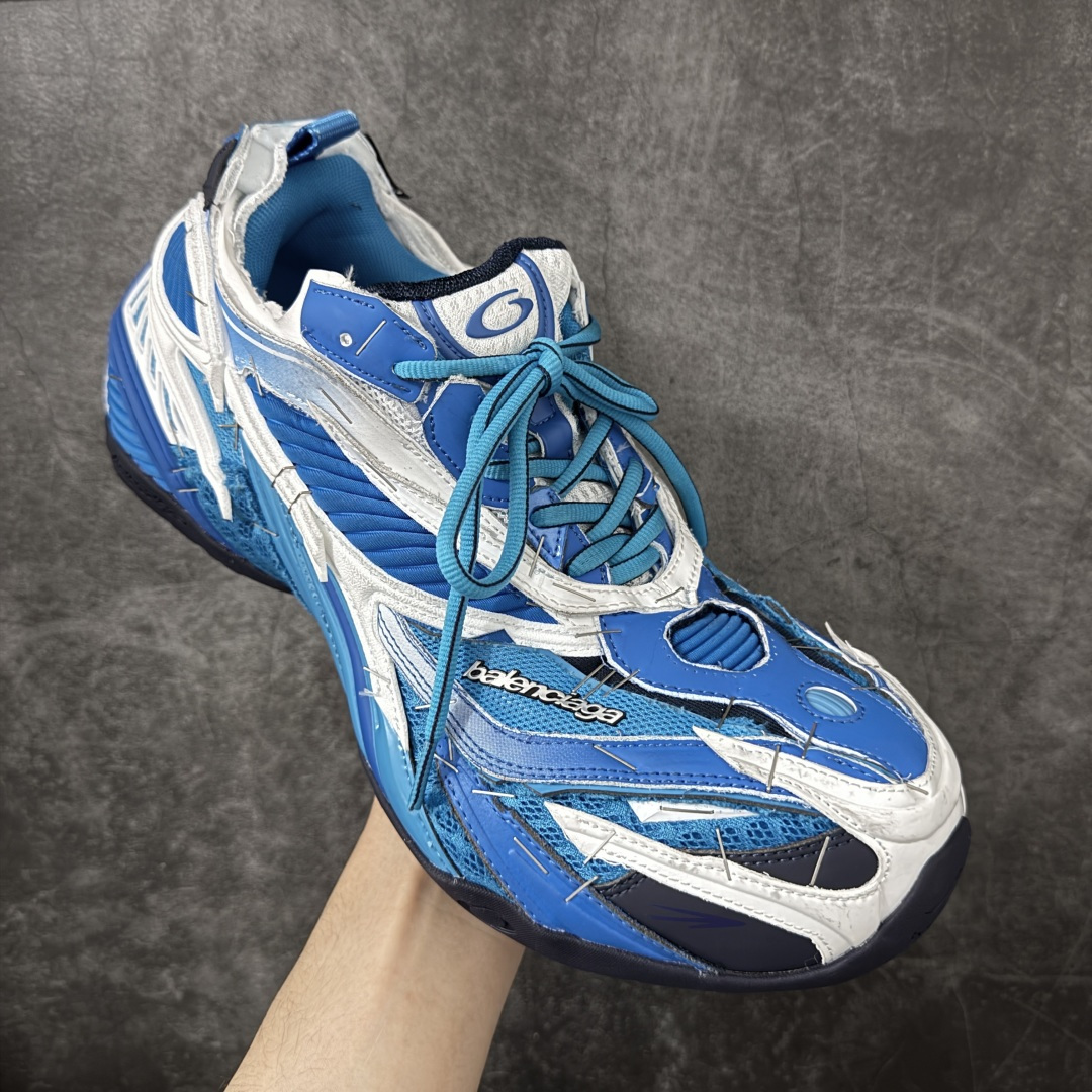 图片[3]-【XA版本】Balenciaga 巴黎世家 23代 SOLELESS 白蓝 巴黎新款 鞋面主体采用特制聚酯纤维，同时搭配织物点缀，时尚耐看，无论是运动风还是日常搭配，穿起来都自带气场，走哪都吸晴。 尺码：39-44男码-选品中心