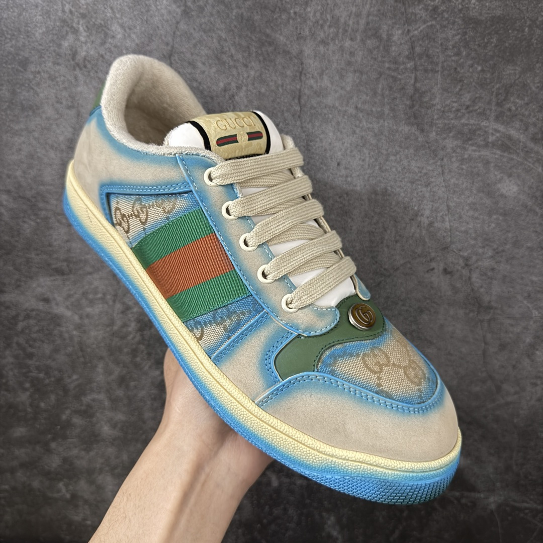 图片[3]-【莞产礼盒版】Gucci 脏脏鞋 小脏鞋 顶级工厂品质，专柜一比一无可挑剔，穿上脚舒适度燃到爆表 复古做旧元素，鞋舌水洗复古标，金属双Glogo相识度99%，满面的Gucci元素；毛巾布内里，牛皮垫脚加3mm的乳胶比真皮的鞋子舒服多了， 环保TPU耐磨大底，柔软有弹性。 鞋舌内侧采用进口松紧带，拉力超级棒又不会勒脚 我是无原版不开发，只有拿到原版做出来的鞋子才能不差毫厘，秒杀市面版本，每一针一线都是非常紧实饱满。调试的过程是最花心思的修修改改不下百遍才调整到完美的状态让各种脚型都穿的舒适 尺码：35 36 37 38 39 40-莆田鞋