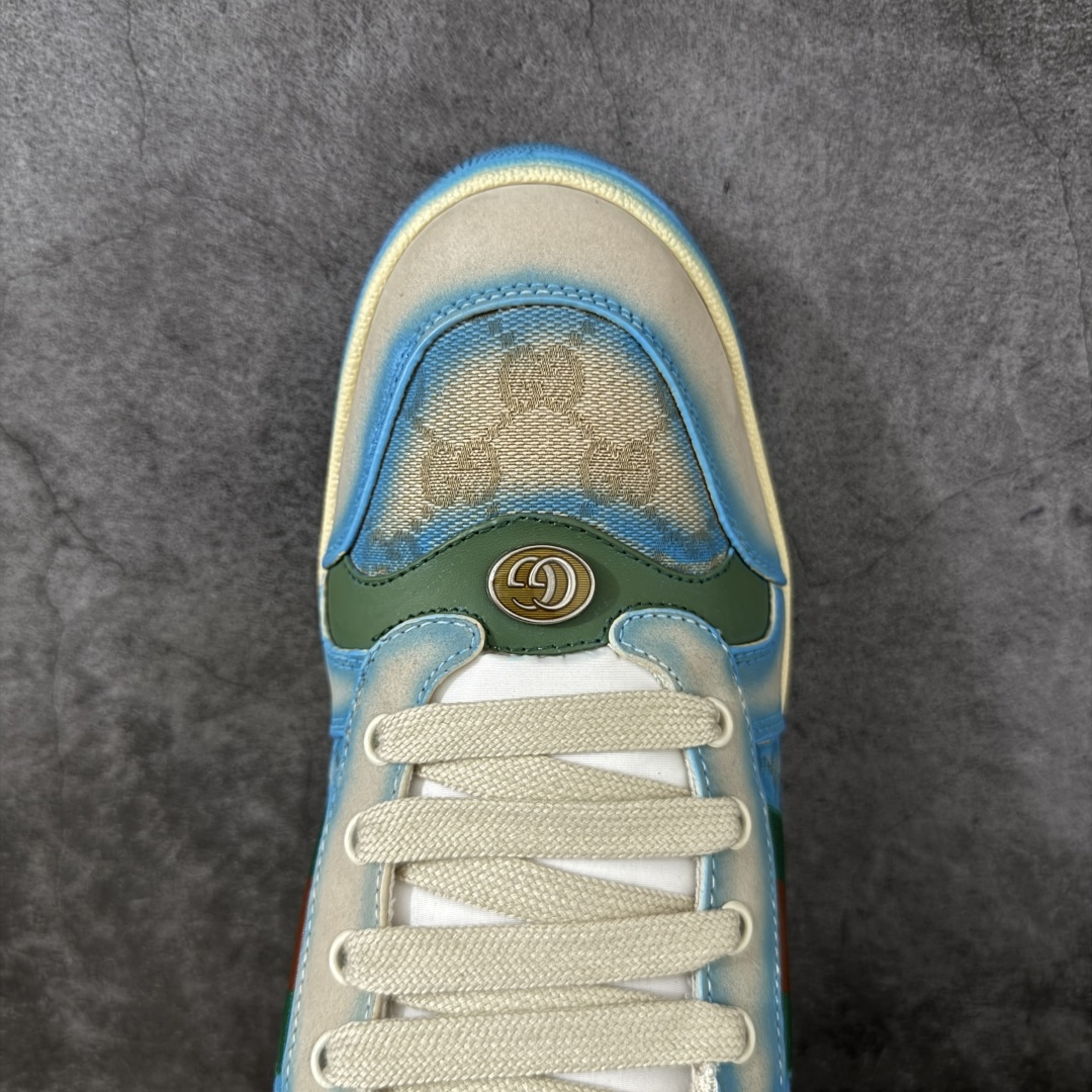 图片[5]-【莞产礼盒版】Gucci 脏脏鞋 小脏鞋 顶级工厂品质，专柜一比一无可挑剔，穿上脚舒适度燃到爆表 复古做旧元素，鞋舌水洗复古标，金属双Glogo相识度99%，满面的Gucci元素；毛巾布内里，牛皮垫脚加3mm的乳胶比真皮的鞋子舒服多了， 环保TPU耐磨大底，柔软有弹性。 鞋舌内侧采用进口松紧带，拉力超级棒又不会勒脚 我是无原版不开发，只有拿到原版做出来的鞋子才能不差毫厘，秒杀市面版本，每一针一线都是非常紧实饱满。调试的过程是最花心思的修修改改不下百遍才调整到完美的状态让各种脚型都穿的舒适 尺码：35 36 37 38 39 40-莆田鞋