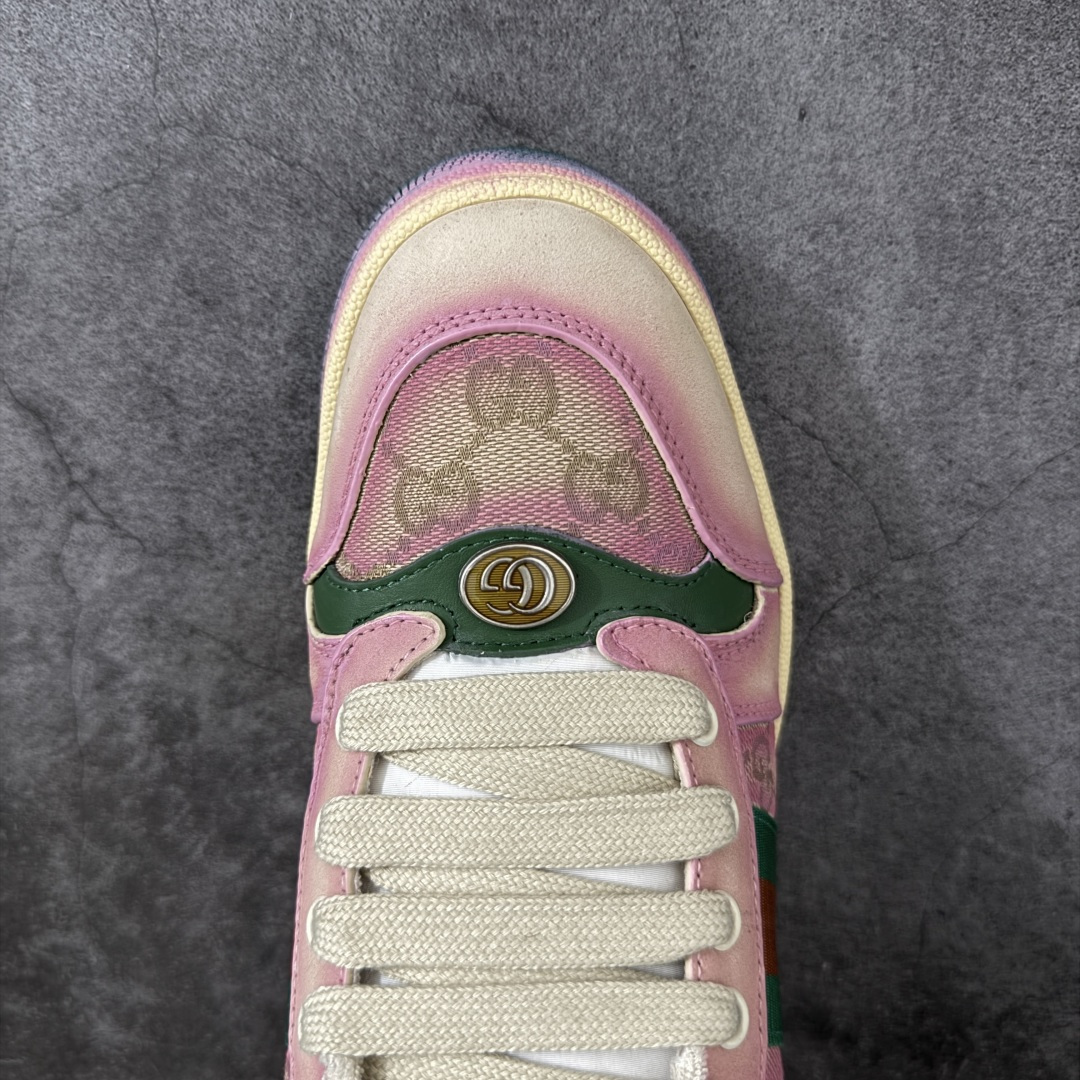图片[5]-【莞产礼盒版】Gucci 脏脏鞋 小脏鞋 顶级工厂品质，专柜一比一无可挑剔，穿上脚舒适度燃到爆表 复古做旧元素，鞋舌水洗复古标，金属双Glogo相识度99%，满面的Gucci元素；毛巾布内里，牛皮垫脚加3mm的乳胶比真皮的鞋子舒服多了， 环保TPU耐磨大底，柔软有弹性。 鞋舌内侧采用进口松紧带，拉力超级棒又不会勒脚 我是无原版不开发，只有拿到原版做出来的鞋子才能不差毫厘，秒杀市面版本，每一针一线都是非常紧实饱满。调试的过程是最花心思的修修改改不下百遍才调整到完美的状态让各种脚型都穿的舒适 尺码：35 36 37 38 39 40-选品中心