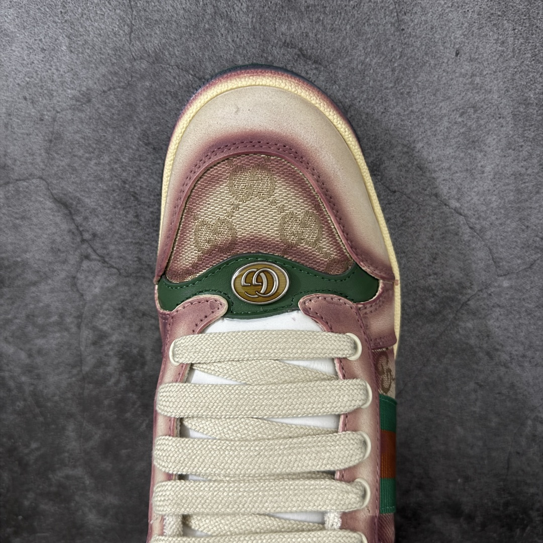 图片[5]-【莞产礼盒版】Gucci 脏脏鞋 小脏鞋 顶级工厂品质，专柜一比一无可挑剔，穿上脚舒适度燃到爆表 复古做旧元素，鞋舌水洗复古标，金属双Glogo相识度99%，满面的Gucci元素；毛巾布内里，牛皮垫脚加3mm的乳胶比真皮的鞋子舒服多了， 环保TPU耐磨大底，柔软有弹性。 鞋舌内侧采用进口松紧带，拉力超级棒又不会勒脚 我是无原版不开发，只有拿到原版做出来的鞋子才能不差毫厘，秒杀市面版本，每一针一线都是非常紧实饱满。调试的过程是最花心思的修修改改不下百遍才调整到完美的状态让各种脚型都穿的舒适 尺码：35 36 37 38 39 40-莆田鞋