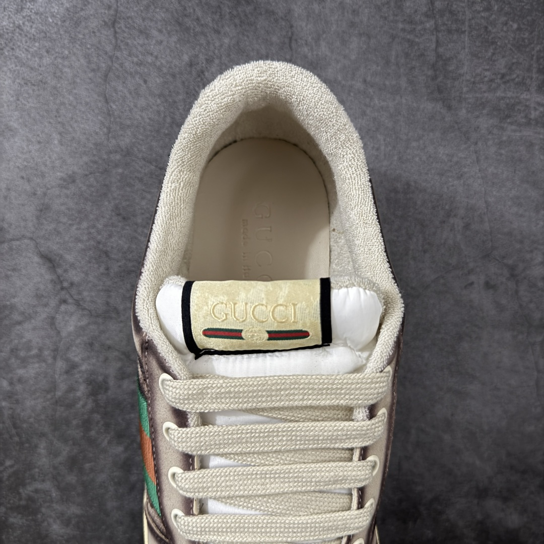 图片[8]-【莞产礼盒版】Gucci 脏脏鞋 小脏鞋 顶级工厂品质，专柜一比一无可挑剔，穿上脚舒适度燃到爆表 复古做旧元素，鞋舌水洗复古标，金属双Glogo相识度99%，满面的Gucci元素；毛巾布内里，牛皮垫脚加3mm的乳胶比真皮的鞋子舒服多了， 环保TPU耐磨大底，柔软有弹性。 鞋舌内侧采用进口松紧带，拉力超级棒又不会勒脚 我是无原版不开发，只有拿到原版做出来的鞋子才能不差毫厘，秒杀市面版本，每一针一线都是非常紧实饱满。调试的过程是最花心思的修修改改不下百遍才调整到完美的状态让各种脚型都穿的舒适 尺码：35 36 37 38 39 40-选品中心