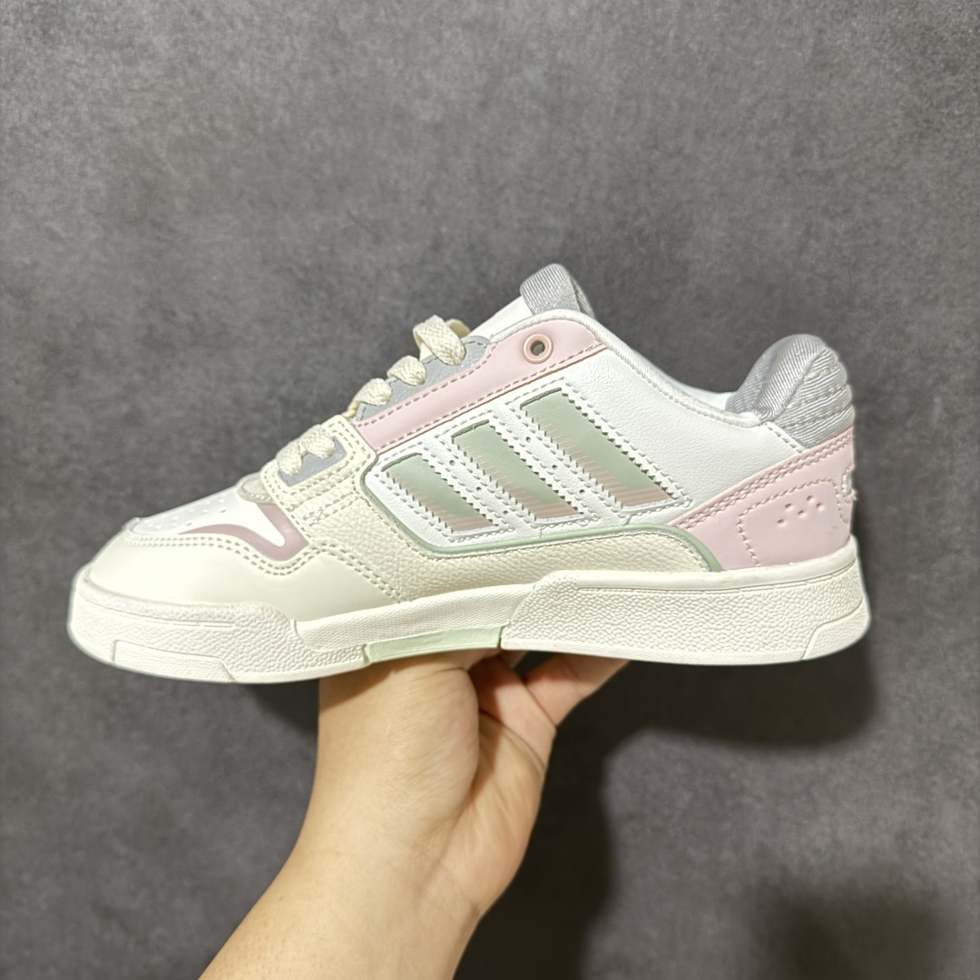 图片[2]-【公司级】Adidas DROP STEP LOW 2.0百搭单品 公司级阿迪达斯 三叶草新款 高帮校园休闲运动板鞋。汇聚80和90年代篮球鞋设计含纹理感皮革和绒面革混合鞋面，缀撞色细节，造型复古，搭配加衬及踝鞋领脚感舒适，让复古篮球风伴你出街 货号：JP5888 尺码：36-45-选品中心
