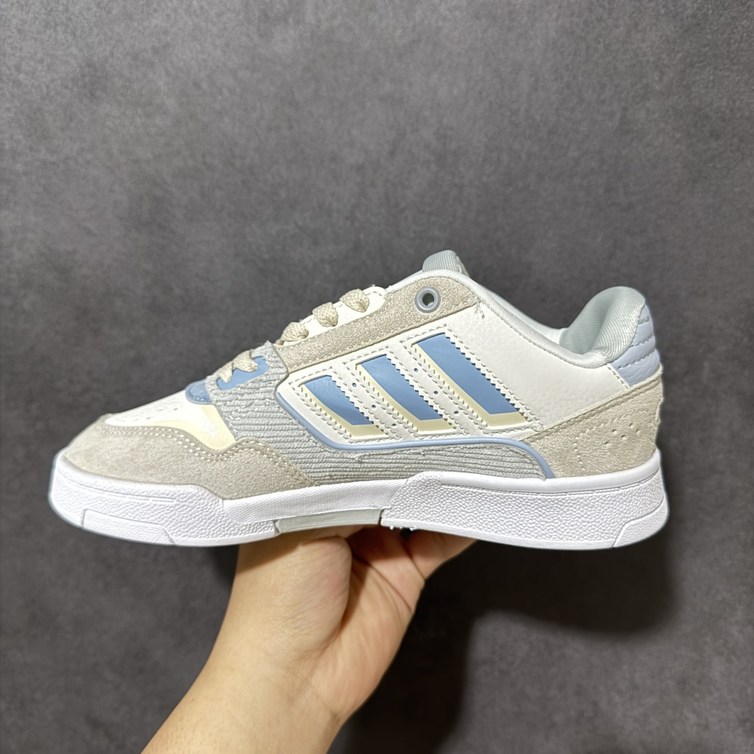 图片[2]-【公司级】Adidas DROP STEP LOW 2.0百搭单品 公司级阿迪达斯 三叶草新款 高帮校园休闲运动板鞋。汇聚80和90年代篮球鞋设计含纹理感皮革和绒面革混合鞋面，缀撞色细节，造型复古，搭配加衬及踝鞋领脚感舒适，让复古篮球风伴你出街 货号：JP9974 尺码：36-45-选品中心
