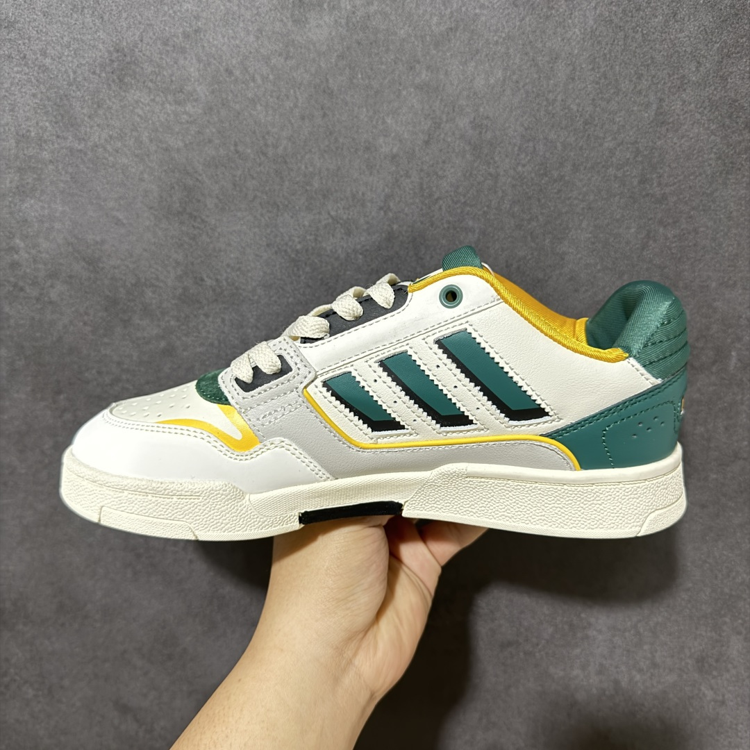 图片[2]-【公司级】Adidas DROP STEP LOW 2.0百搭单品 公司级阿迪达斯 三叶草新款 高帮校园休闲运动板鞋。汇聚80和90年代篮球鞋设计含纹理感皮革和绒面革混合鞋面，缀撞色细节，造型复古，搭配加衬及踝鞋领脚感舒适，让复古篮球风伴你出街 货号：IG1907 尺码：36-45-选品中心