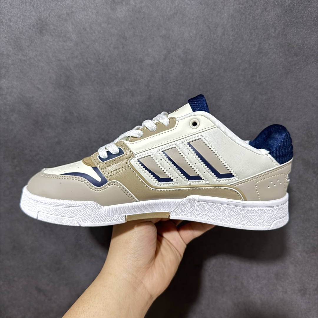 图片[2]-【公司级】Adidas DROP STEP LOW 2.0百搭单品 公司级阿迪达斯 三叶草新款 高帮校园休闲运动板鞋。汇聚80和90年代篮球鞋设计含纹理感皮革和绒面革混合鞋面，缀撞色细节，造型复古，搭配加衬及踝鞋领脚感舒适，让复古篮球风伴你出街 货号：IG4334 尺码：36-45-选品中心