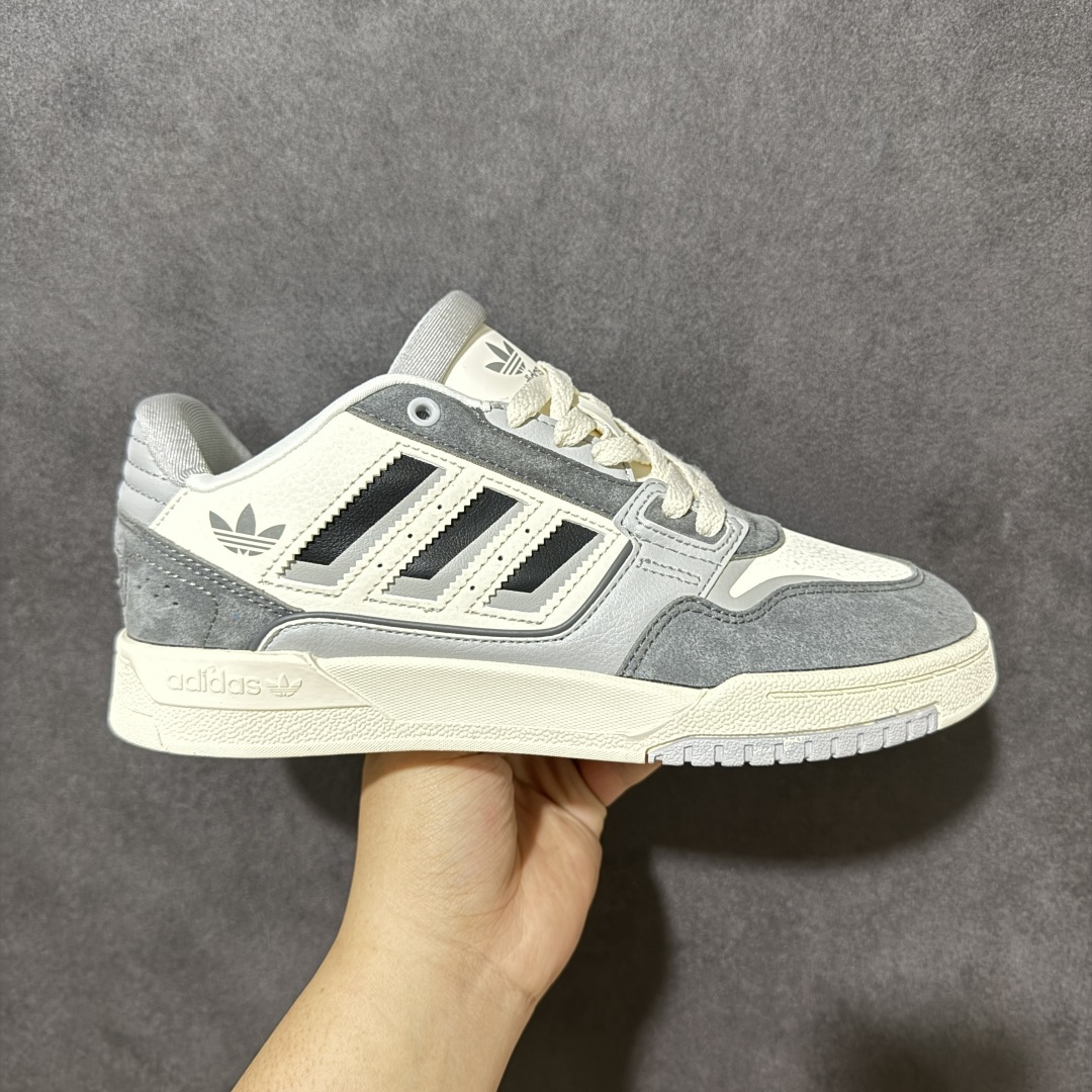 【公司级】Adidas DROP STEP LOW 2.0百搭单品 公司级阿迪达斯 三叶草新款 高帮校园休闲运动板鞋。汇聚80和90年代篮球鞋设计含纹理感皮革和绒面革混合鞋面，缀撞色细节，造型复古，搭配加衬及踝鞋领脚感舒适，让复古篮球风伴你出街 货号：JQ0063 尺码：36-45-选品中心
