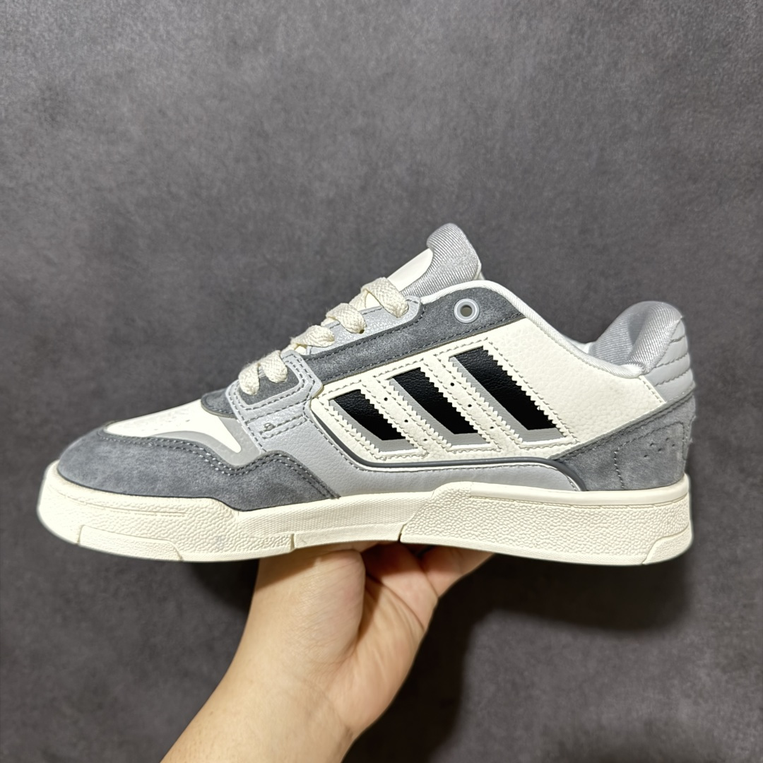 图片[2]-【公司级】Adidas DROP STEP LOW 2.0百搭单品 公司级阿迪达斯 三叶草新款 高帮校园休闲运动板鞋。汇聚80和90年代篮球鞋设计含纹理感皮革和绒面革混合鞋面，缀撞色细节，造型复古，搭配加衬及踝鞋领脚感舒适，让复古篮球风伴你出街 货号：JQ0063 尺码：36-45-选品中心