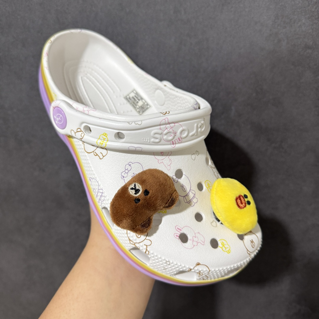 【韩国订单】Crocs 卡骆驰 Clog 明星印花款 两用沙滩洞洞鞋 凉鞋拖鞋 全新莞产高端品质鞋底可增