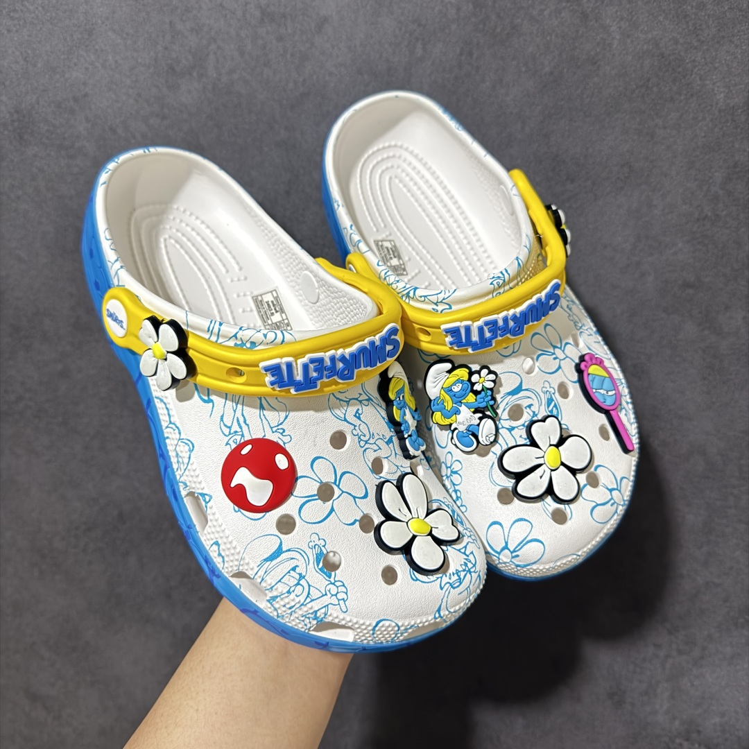 图片[3]-【韩国订单】Crocs 卡骆驰 Clog 明星印花款 两用沙滩洞洞鞋 凉鞋拖鞋 全新莞产高端品质 鞋底可增高2CM 鞋面更加耐用易清洗 该鞋款轻盈舒适 尺码：M4（36-37）M5（37-38）M6（38-39）M7(39-40）M8（41-42）M9（42-43）M10（43-44）M11（45-46）-选品中心