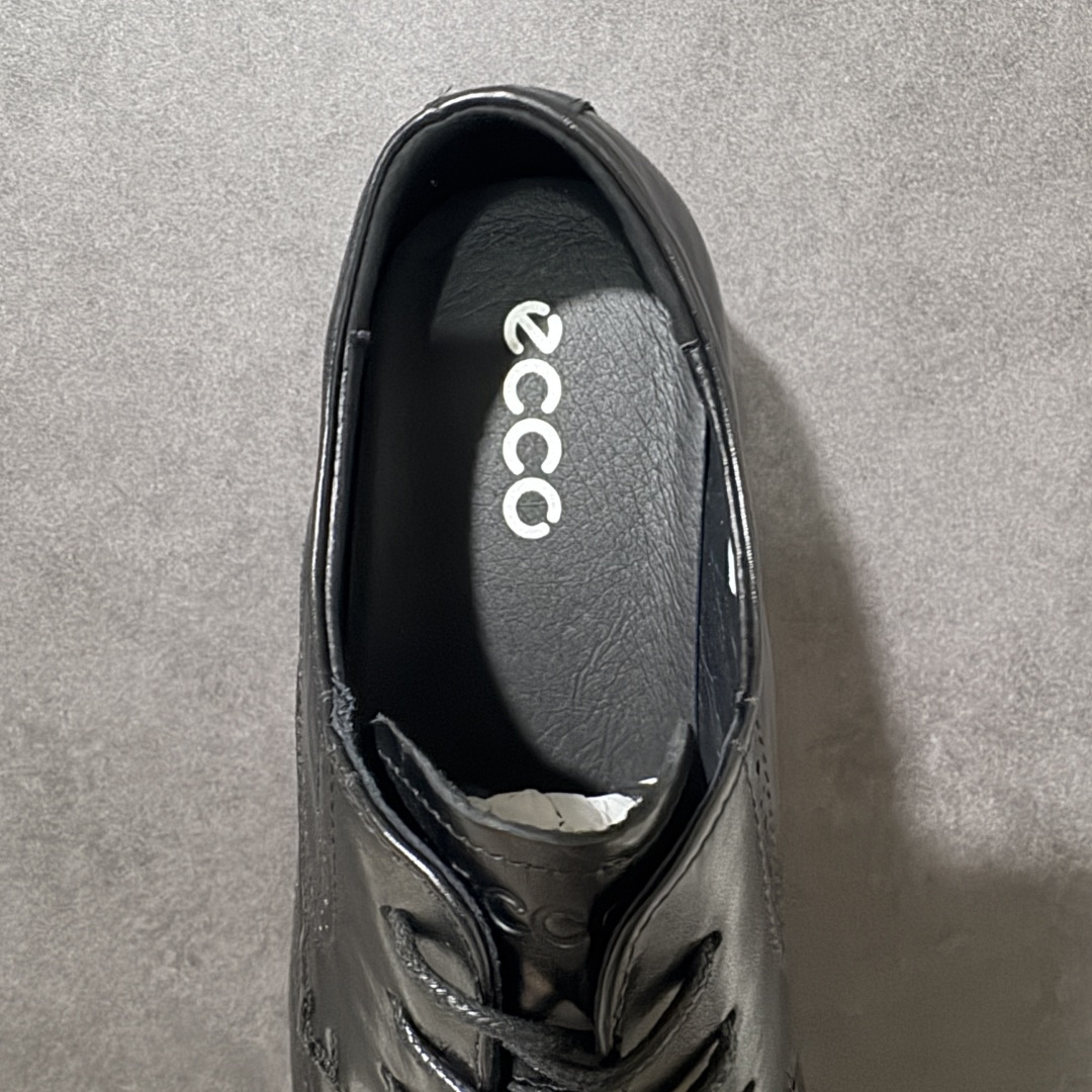 ECCO爱步圆头雕花皮鞋 真皮布洛克皮鞋商务鞋男款 德比鞋 都市伦敦系列 甄选优质皮革搭配柔软的纺织衬里