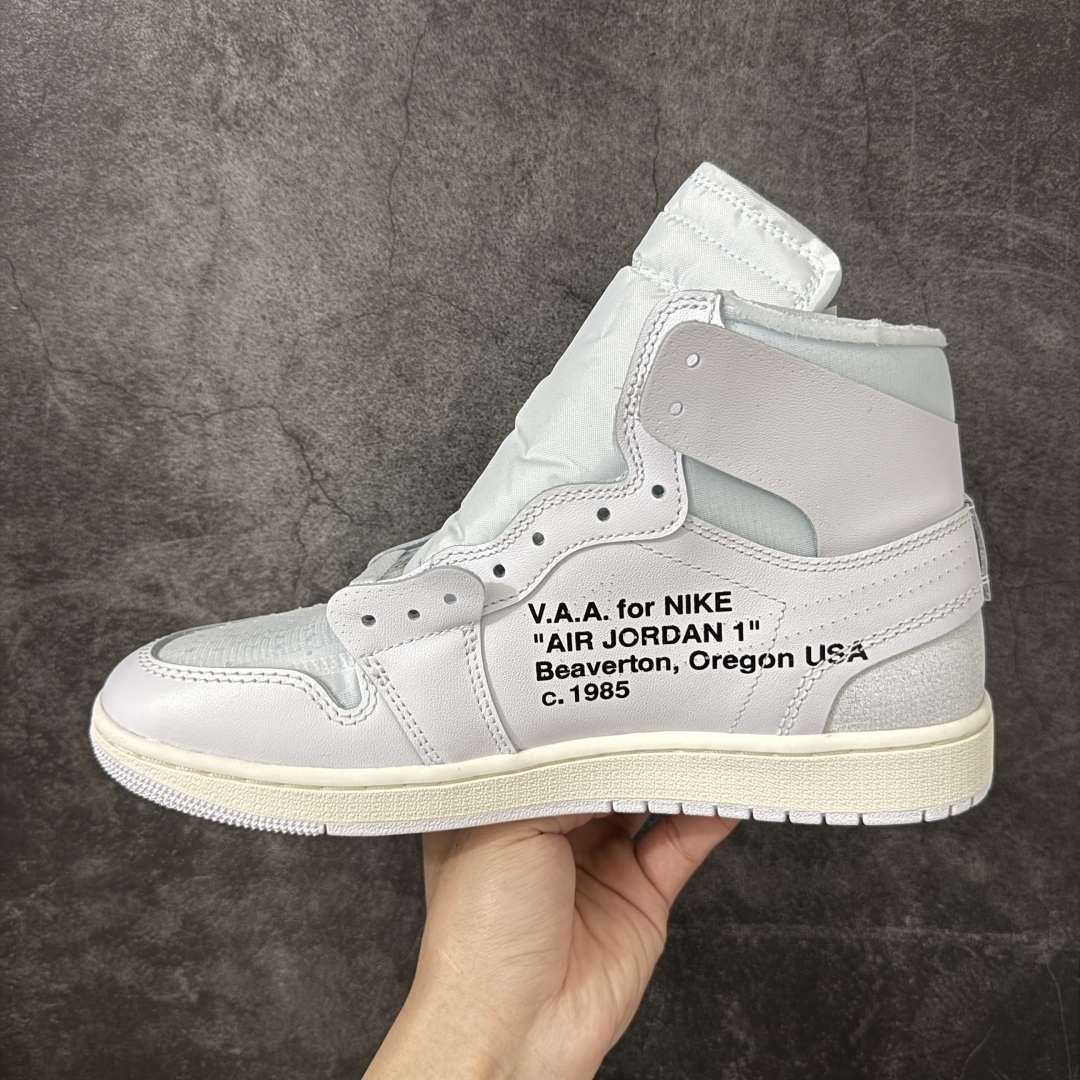 AJ1 OW联名款 纯白 全白 欧洲限定Off White x Air Jordan 货号：AA3834