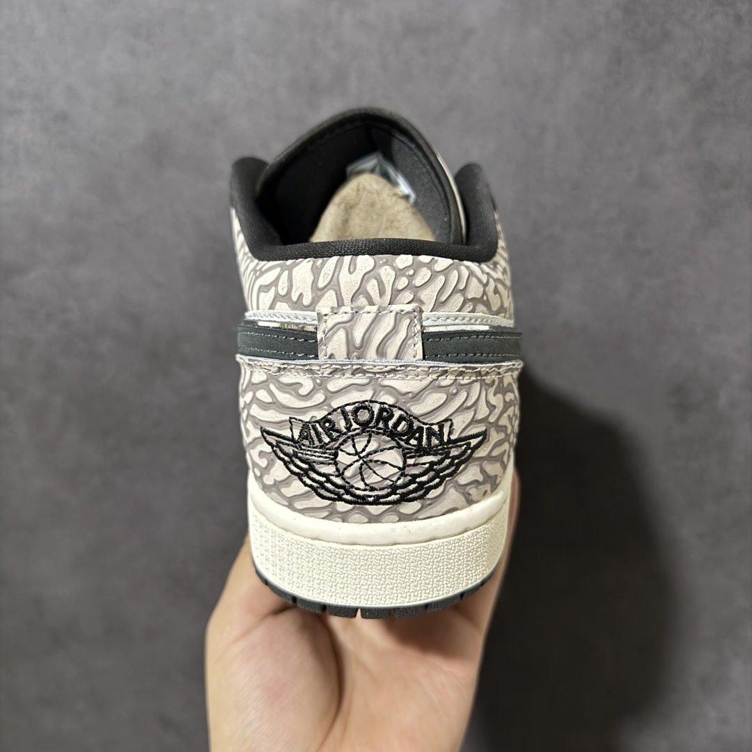 Air Jordan 1 Low AJ1 乔1白灰爆裂纹 低帮复古文化篮球鞋 IU2268-100尺码：