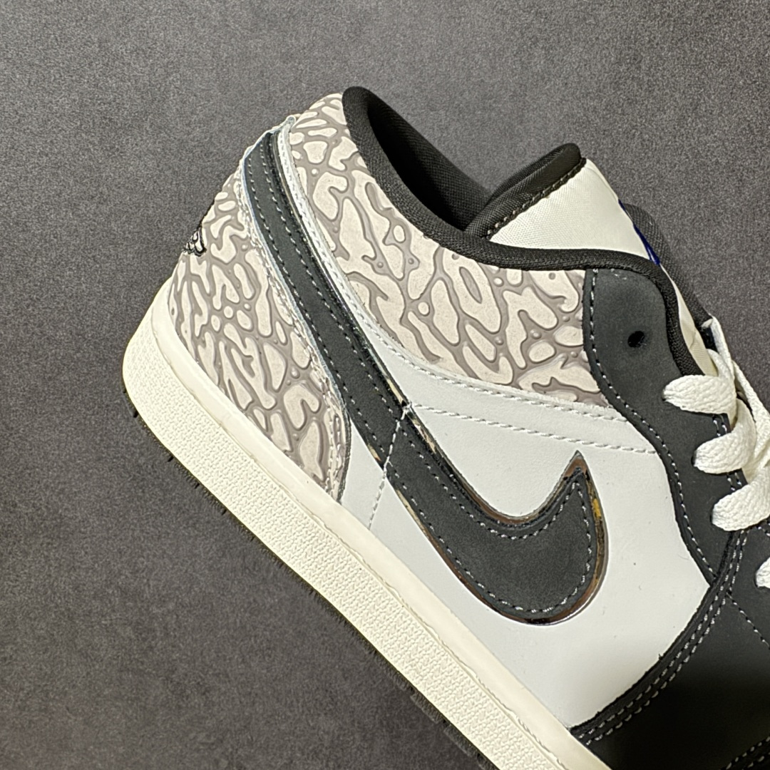 Air Jordan 1 Low AJ1 乔1白灰爆裂纹 低帮复古文化篮球鞋 IU2268-100尺码：