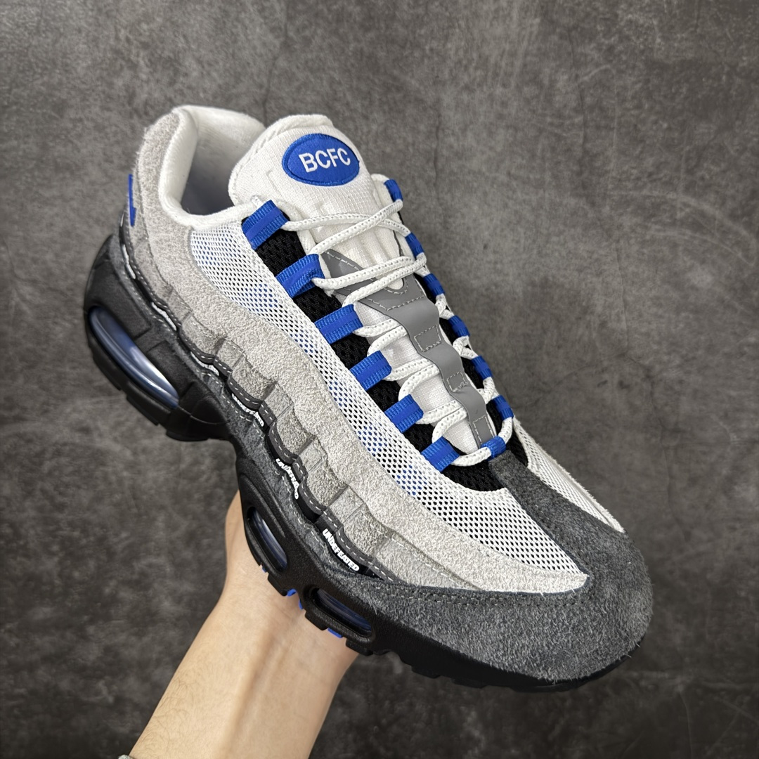 UNDEFEATED x Nike Air Max 95 OG Big Bubble 灰蓝色气垫跑鞋货号
