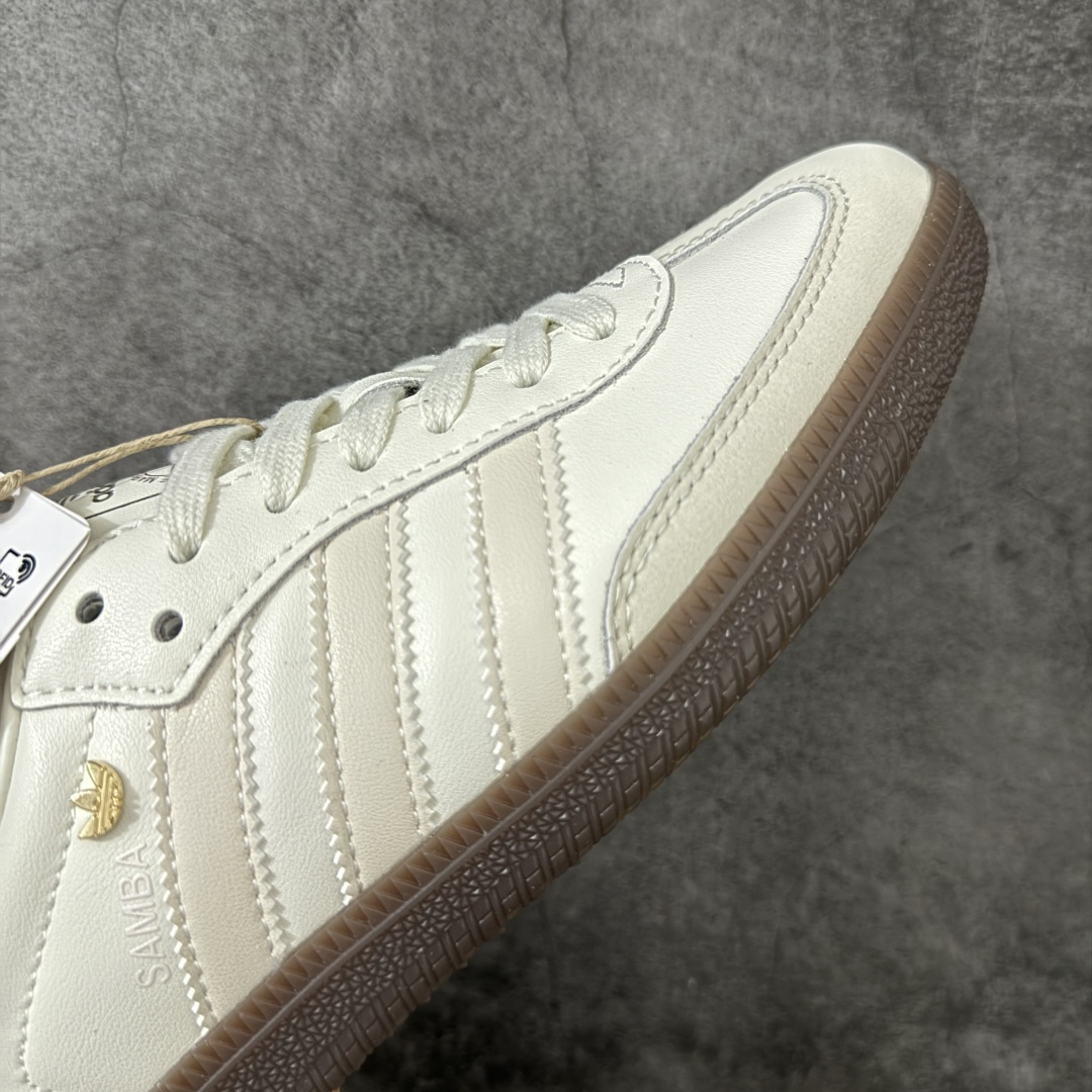 Adidas Originals Samba 奶油白 桑巴舞系列绅士德训足球风百搭低帮休闲运动板鞋货号：