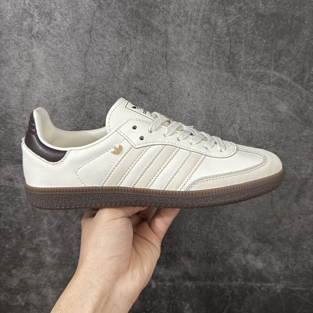 Adidas Originals Samba 奶油白 桑巴舞系列绅士德训足球风百搭低帮休闲运动板鞋货号：