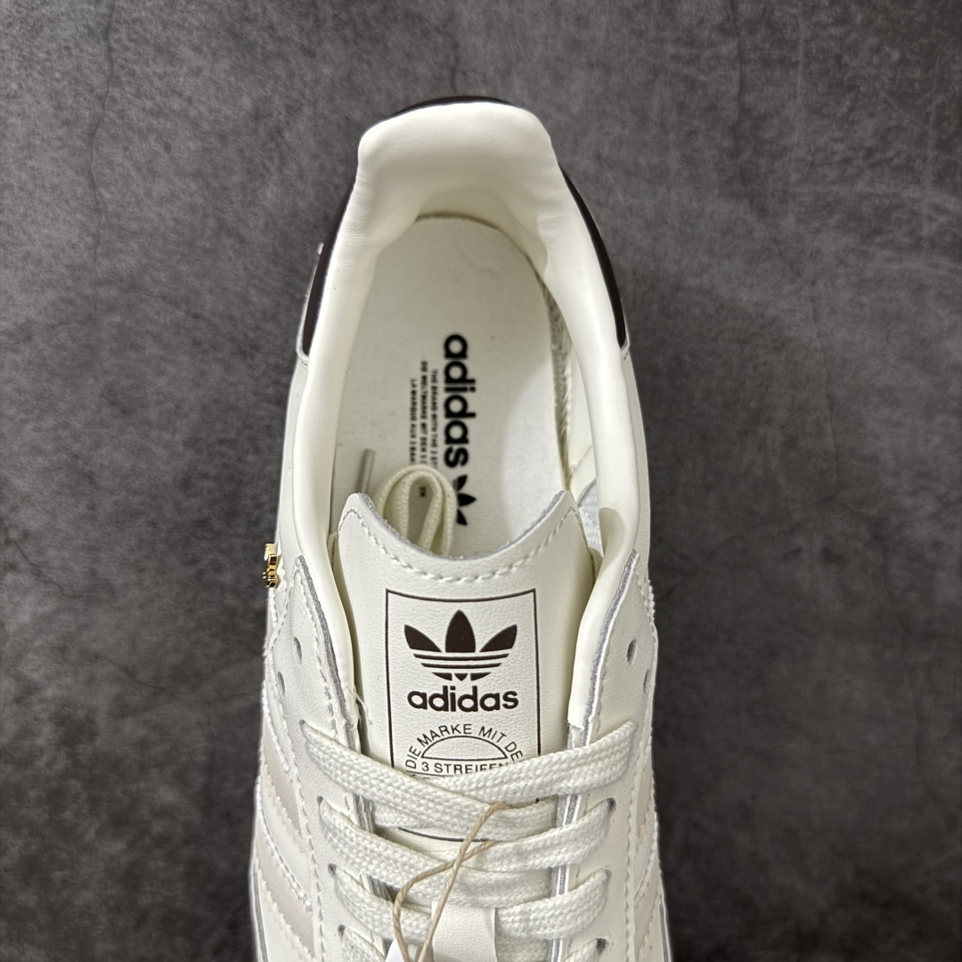 Adidas Originals Samba 奶油白 桑巴舞系列绅士德训足球风百搭低帮休闲运动板鞋货号：