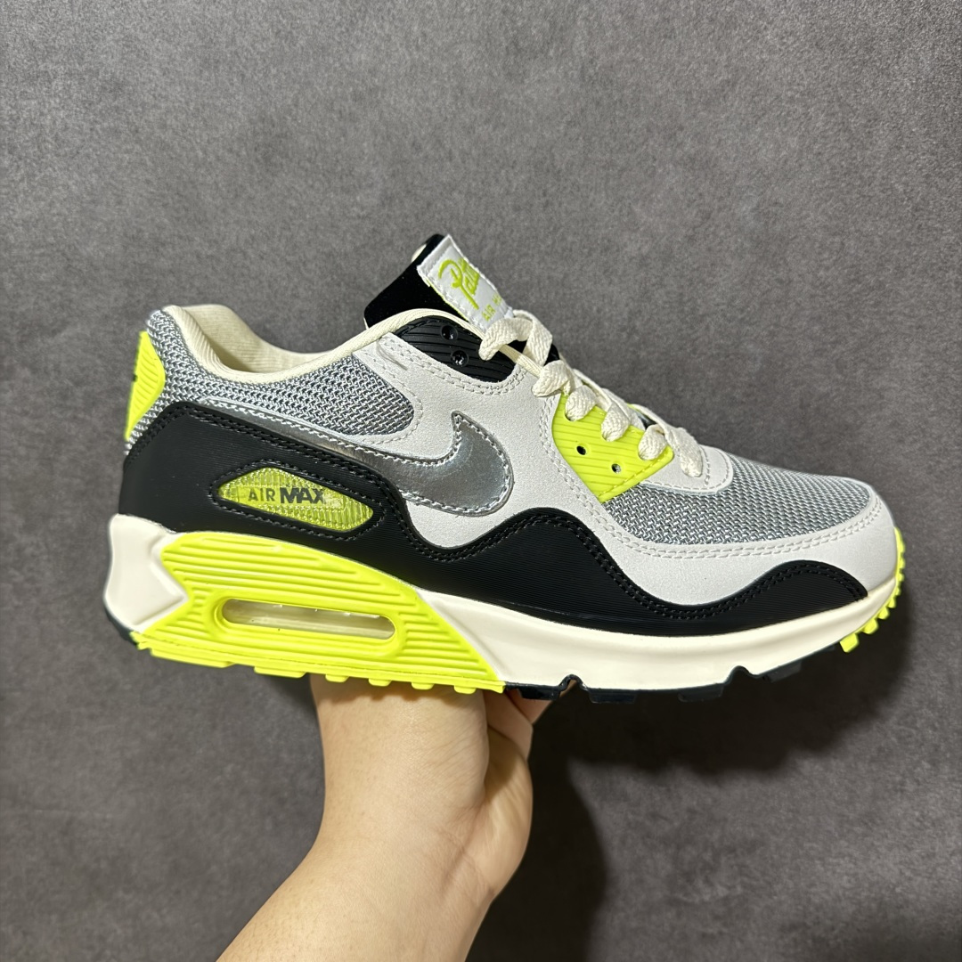 特价【GQ福利】外贸回流订单 Nike Air Max 90 舒适 复古 合成革减震防滑透气 低帮 休闲跑步鞋 鞋型完美复刻 原厂级别工艺 正确色卡 正确气垫蓝光 正确大底独家私模 采用进口头层牛皮拼接 货号：HF8814-001 尺码：36-45-选品中心