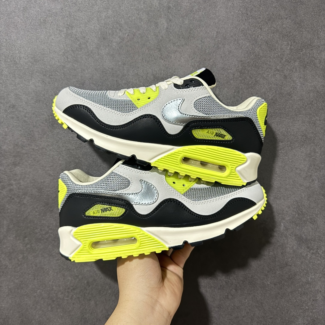 特价【GQ福利】外贸回流订单 Nike Air Max 90 舒适 复古 合成革减震防滑透气 低帮 休闲跑步鞋 鞋型完美复刻 原厂级别工艺 正确色卡 正确气垫蓝光 正确大底独家私模 采用进口头层牛皮拼接 货号：HF8814-001 尺码：36-45-选品中心
