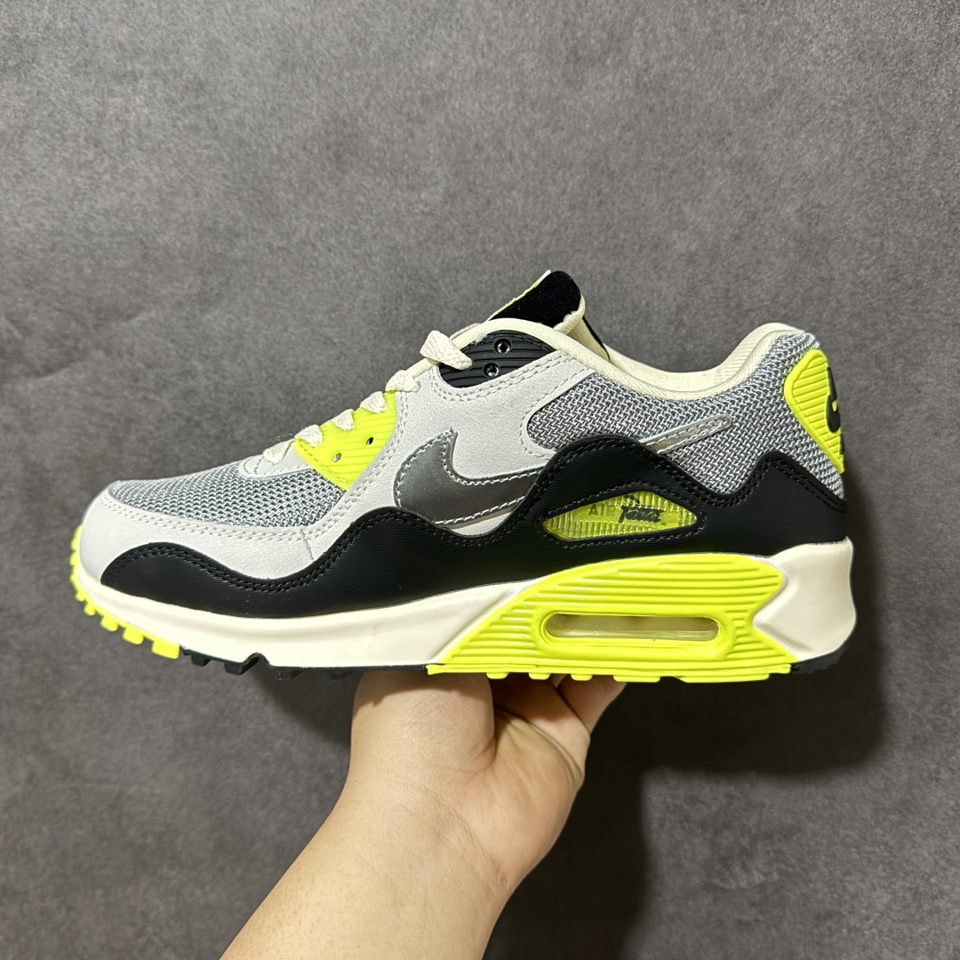 图片[2]-特价【GQ福利】外贸回流订单 Nike Air Max 90 舒适 复古 合成革减震防滑透气 低帮 休闲跑步鞋 鞋型完美复刻 原厂级别工艺 正确色卡 正确气垫蓝光 正确大底独家私模 采用进口头层牛皮拼接 货号：HF8814-001 尺码：36-45-选品中心
