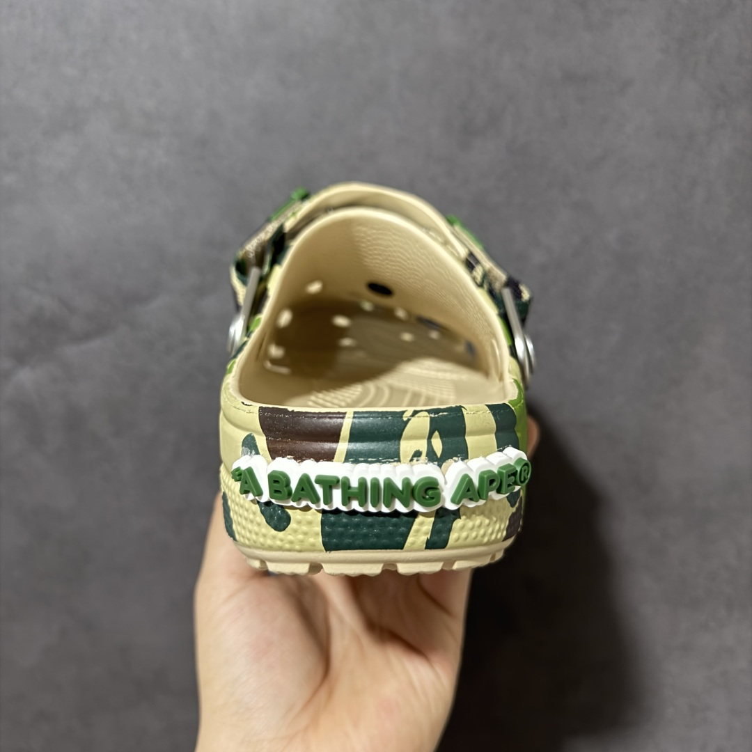 图片[4]-【莞产原厂版】BAPE x Crocs卡骆驰 洞洞鞋联名4色 东莞原厂出品，拼标过验！ 欢迎对比，顶级品质区别市面通货！ 同步官方尺码： M4=36-37（22CM） M5=37-38（23CM） M6=38-39（24CM） M7=39-40 (25CM) M8=40-41 (26CM) M9=42-43（27CM） M10=43-44（28CM） M11=45-46 （29CM）-选品中心
