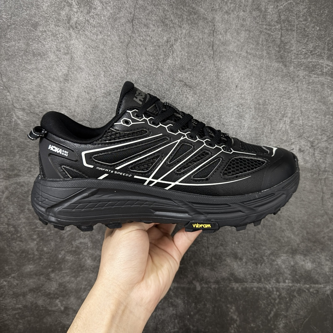 【公司级】HOKA MAFATE SPEED 2 TS系列全新配色马法特运动鞋 越野跑鞋 HOKA ONE ONE 全新配色。承袭MAFATE系列与生俱来的越野基因，将HOKA出色的户外性能极简先锋的美学理念相互融合，以山野自然的灵感配色，助力众多越野跑者与热爱户外的潮流人士打破常规，飞跃越野边界 货号： 1171891 尺码： 36-45含半码 编码： FSB250260-选品中心