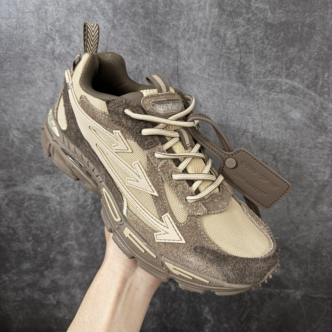 图片[3]-【纯原OK版本】Off-White OW最新款跑鞋 复古休闲鞋 百分百原盒正确版 原楦原纸板数据开发 4层分离大底#鞋面采用3d立体打印和多种材料拼接而成#防滑耐磨透气性轻便跑鞋 作为曾经爆火 并且定位奢潮领域的标志性品牌 Off-White 仍需要不断更新符合当下潮流时尚的复古运动鞋款，以期收获基本盘消费者的关注 此次更新的 Off-White 新款运动鞋将经典复古老爹鞋细节设计更加夸张化 并将标志性箭头设计置于显著位置 除此之外 整个系列的色彩搭配也可谓纷繁多样 总有一款适合你 尺码：36 37 38 39 40 41 42 43 44 45 46 47-选品中心