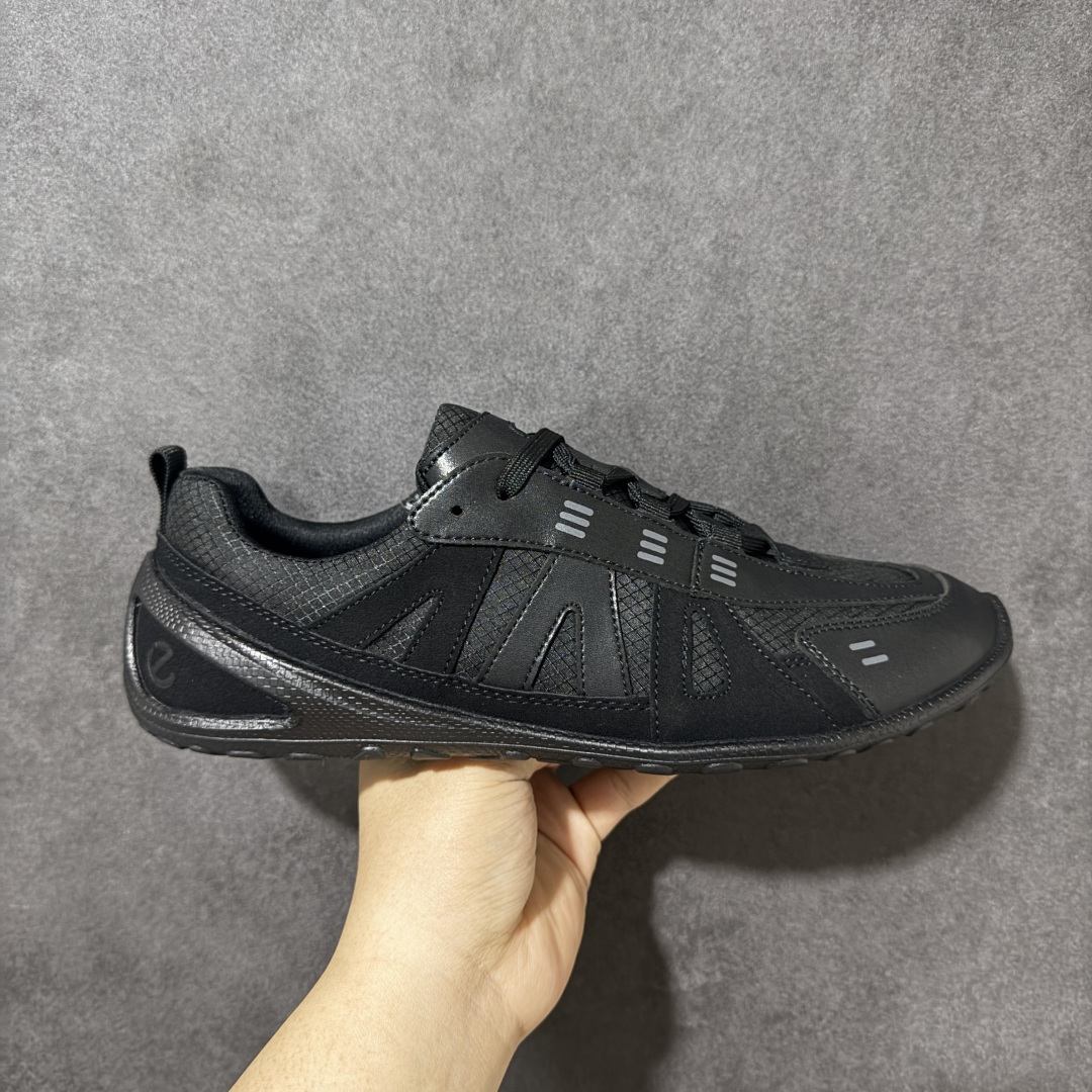 ecco爱步 BIOM LITE W 25秋舒适百搭时尚气质 低帮 生活休闲鞋 男款 黑色搭配多种材质拼