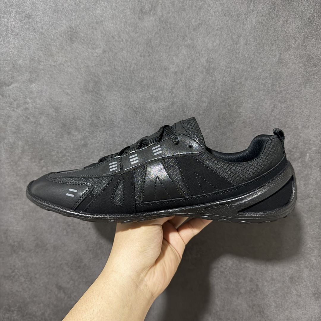 ecco爱步 BIOM LITE W 25秋舒适百搭时尚气质 低帮 生活休闲鞋 男款 黑色搭配多种材质拼