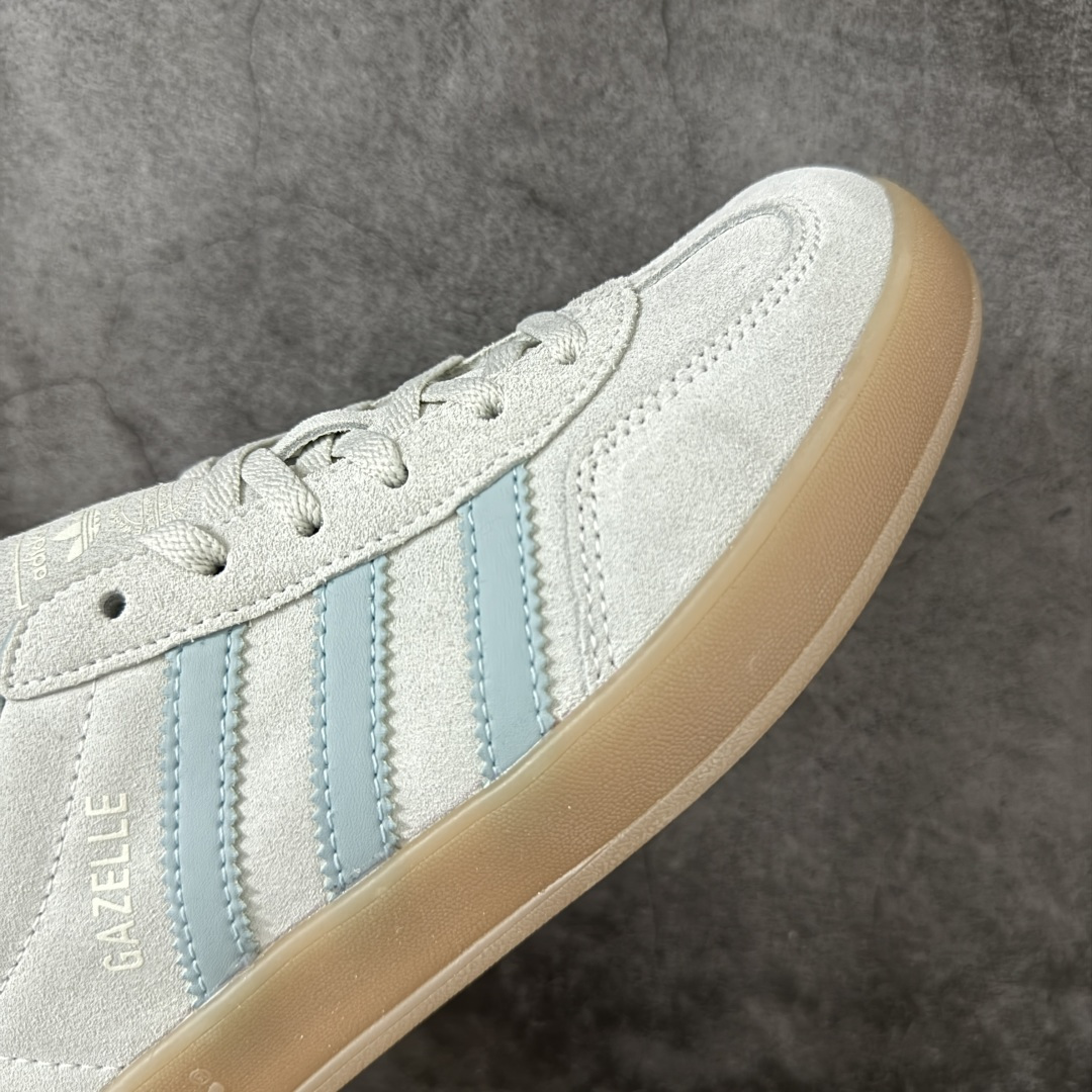 图片[6]-【正确版】阿迪达斯Adidas Gazelle Indoor Trainers 羚羊内训系列低帮复古百搭休闲运动德训风板鞋“翻毛浅抹茶绿生胶底”IH9219 男女鞋半码制 原楦原纸版开发版型 采用翻毛皮组合纤维革鞋面材质 外置RB橡胶大底 尺码：35⅔ 36 36⅔ 37⅓ 38 38⅔ 39⅓ 40 40⅔ 41⅓ 42 42⅔ 43⅓ 44 44⅔ 45-选品中心