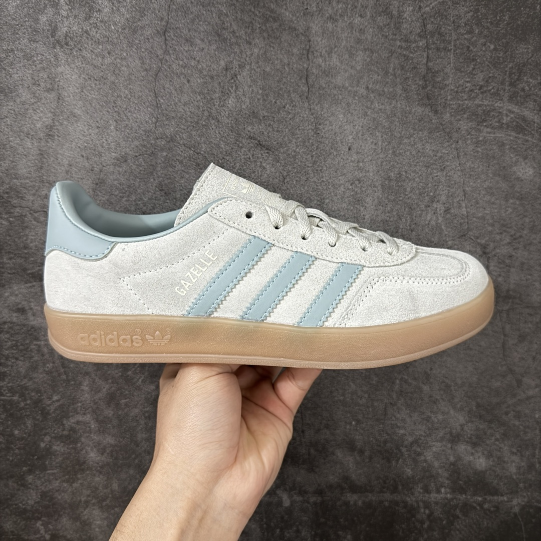 【正确版】阿迪达斯Adidas Gazelle Indoor Trainers 羚羊内训系列低帮复古百搭休闲运动德训风板鞋“翻毛浅抹茶绿生胶底”IH9219 男女鞋半码制 原楦原纸版开发版型 采用翻毛皮组合纤维革鞋面材质 外置RB橡胶大底 尺码：35⅔ 36 36⅔ 37⅓ 38 38⅔ 39⅓ 40 40⅔ 41⅓ 42 42⅔ 43⅓ 44 44⅔ 45-选品中心
