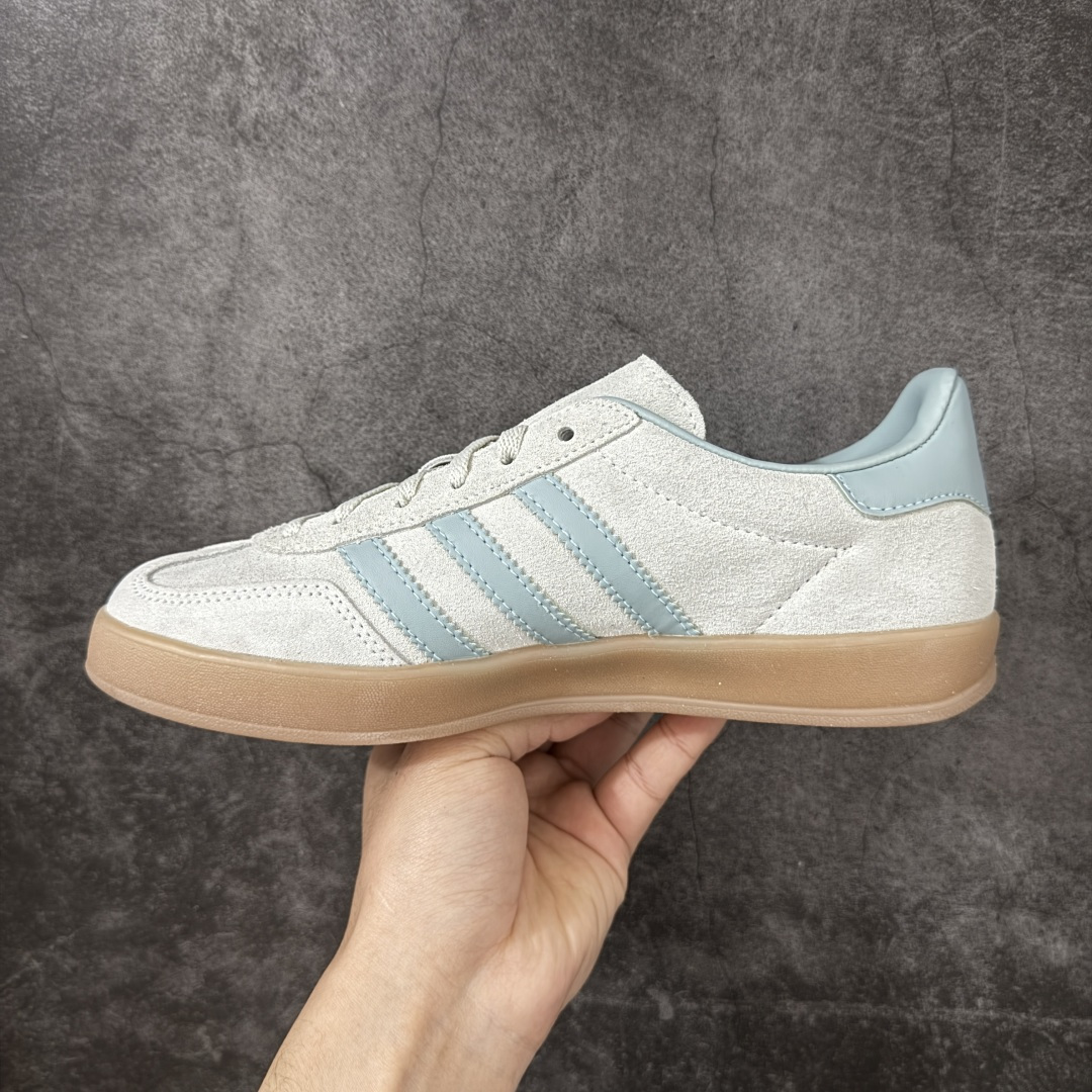 图片[2]-【正确版】阿迪达斯Adidas Gazelle Indoor Trainers 羚羊内训系列低帮复古百搭休闲运动德训风板鞋“翻毛浅抹茶绿生胶底”IH9219 男女鞋半码制 原楦原纸版开发版型 采用翻毛皮组合纤维革鞋面材质 外置RB橡胶大底 尺码：35⅔ 36 36⅔ 37⅓ 38 38⅔ 39⅓ 40 40⅔ 41⅓ 42 42⅔ 43⅓ 44 44⅔ 45-选品中心