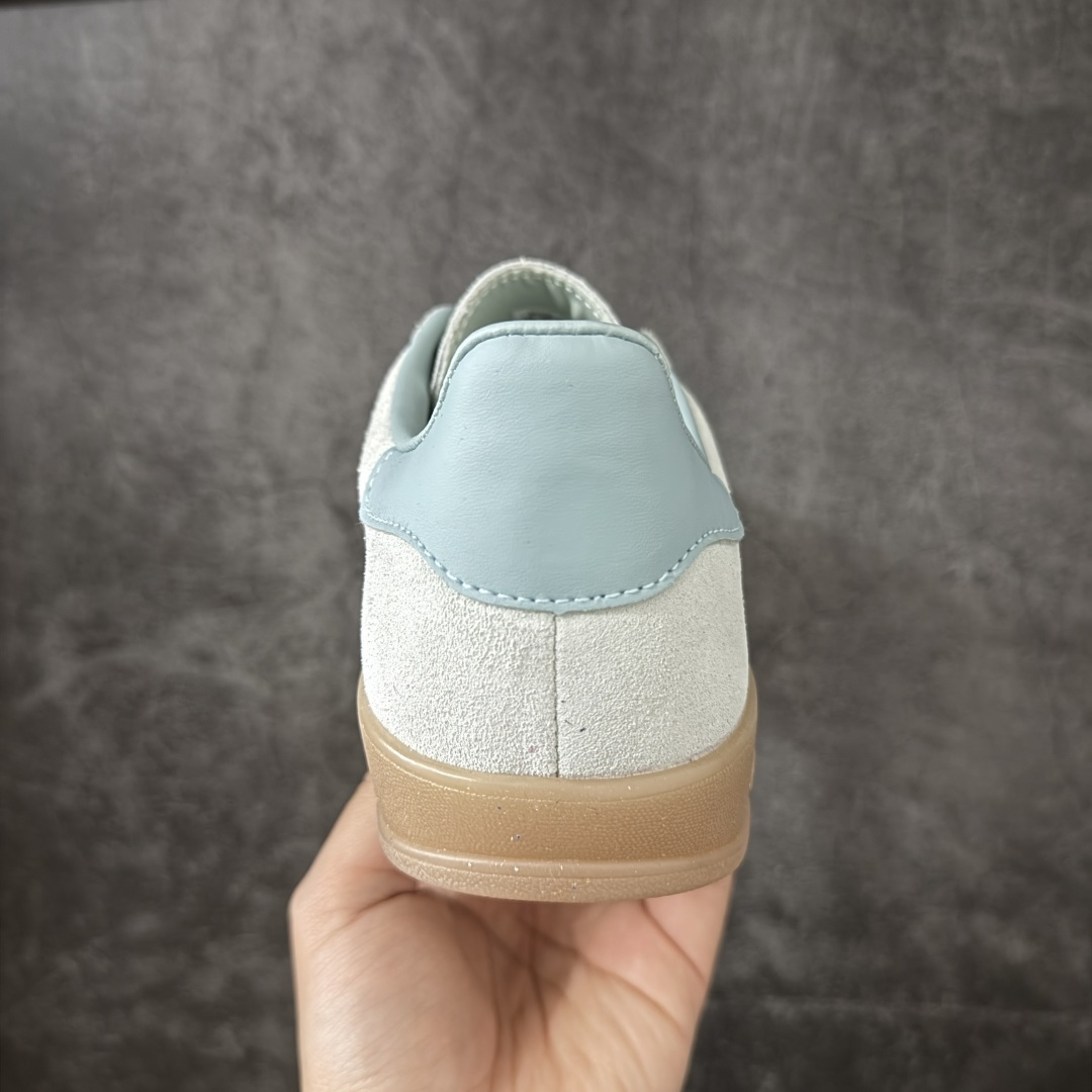 图片[4]-【正确版】阿迪达斯Adidas Gazelle Indoor Trainers 羚羊内训系列低帮复古百搭休闲运动德训风板鞋“翻毛浅抹茶绿生胶底”IH9219 男女鞋半码制 原楦原纸版开发版型 采用翻毛皮组合纤维革鞋面材质 外置RB橡胶大底 尺码：35⅔ 36 36⅔ 37⅓ 38 38⅔ 39⅓ 40 40⅔ 41⅓ 42 42⅔ 43⅓ 44 44⅔ 45-选品中心